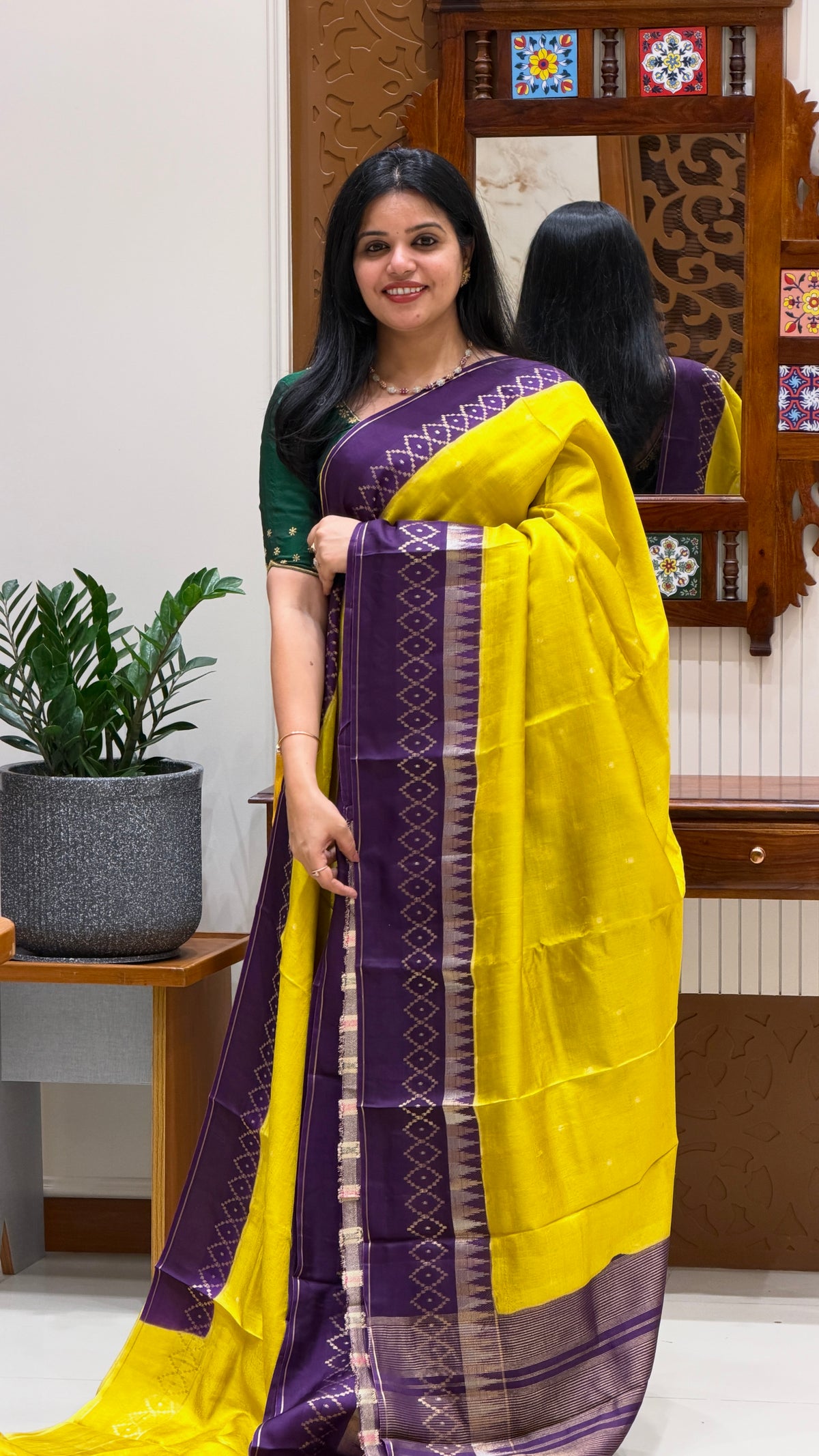 TUSSER CREPE SILK SAREE SUV6089-MINTGREEN