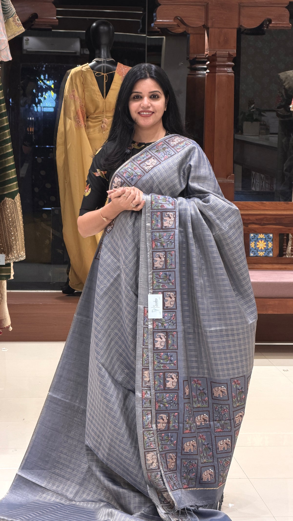 TUSSER SILK SUV4737-PASTELGREY