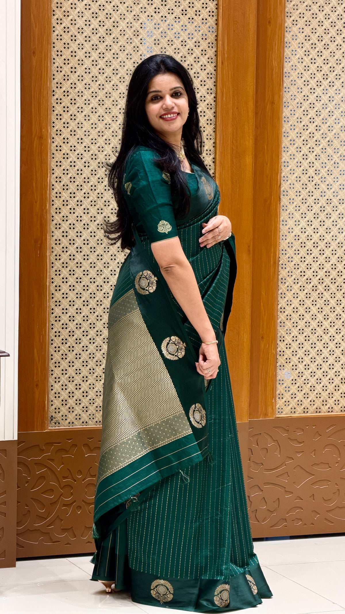 BANARASI SILK SUV5734-BOTTLEGREEN