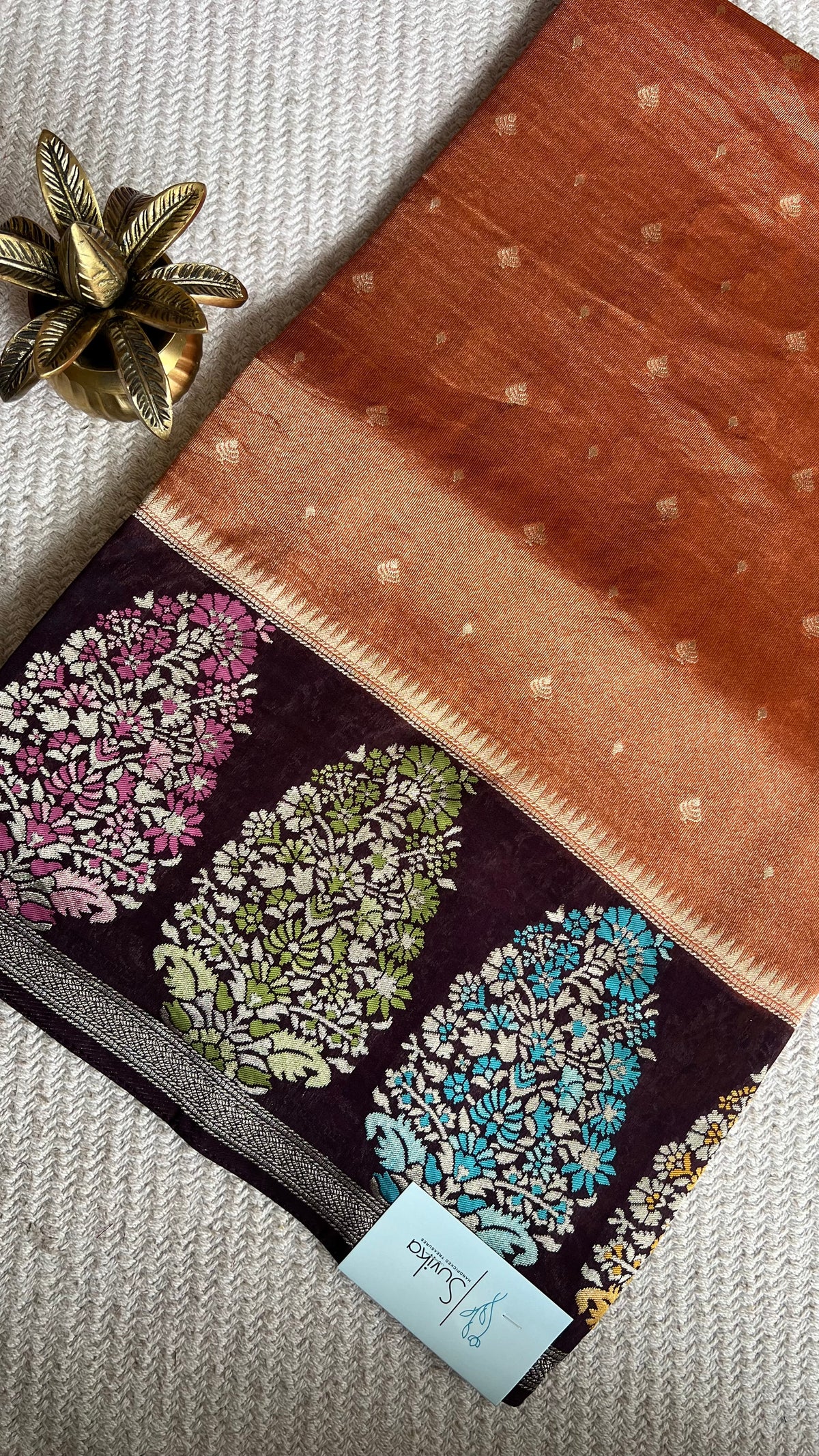 KOSA SILK SUV5688-RUST WITH GRAPE