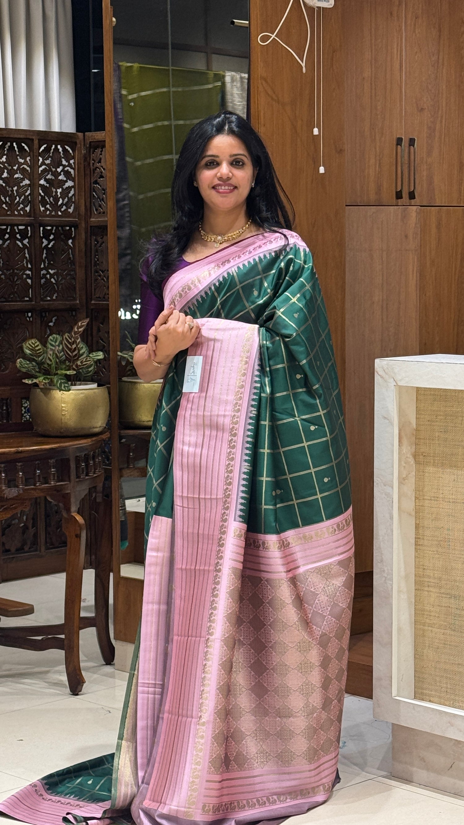 SUV3746-BOTTLEGREEN WITH BABYPINK