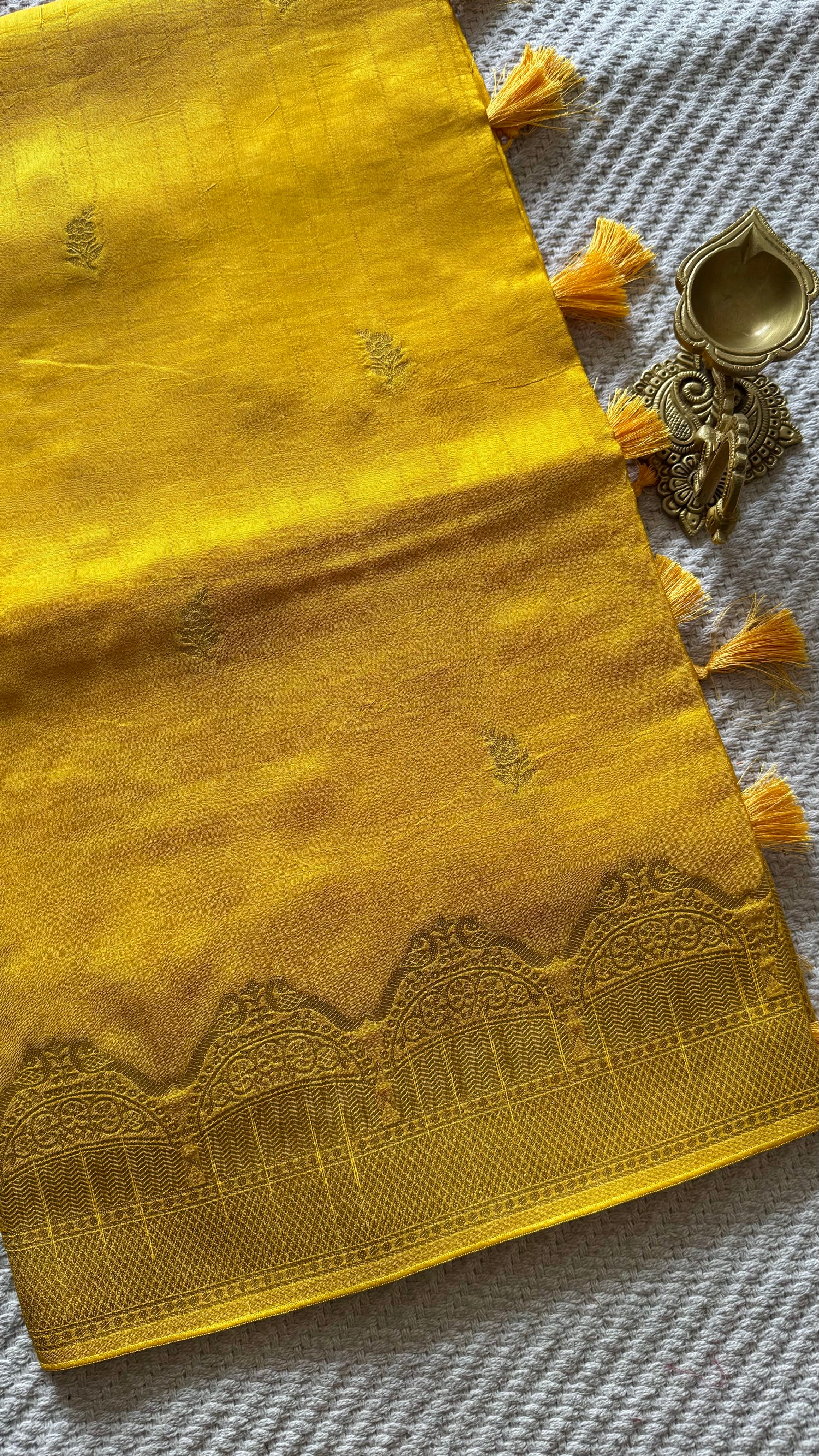 CREPE SILK SAREE SUV5646-YELLOW