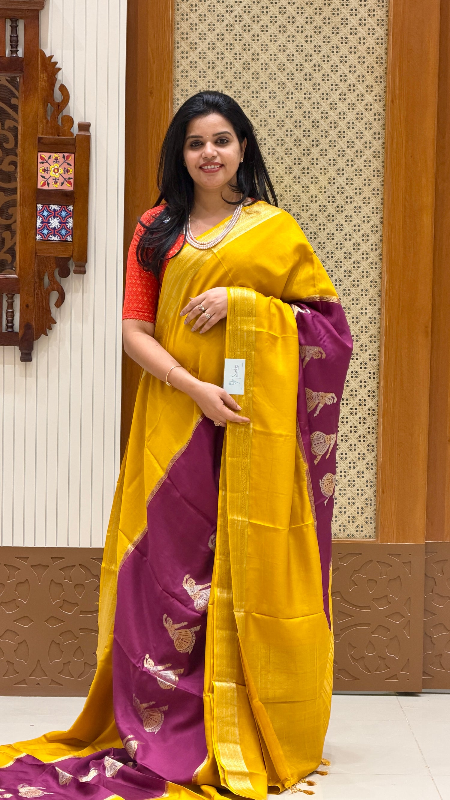 SUV4005-MAGENTA WITH MUSTARD