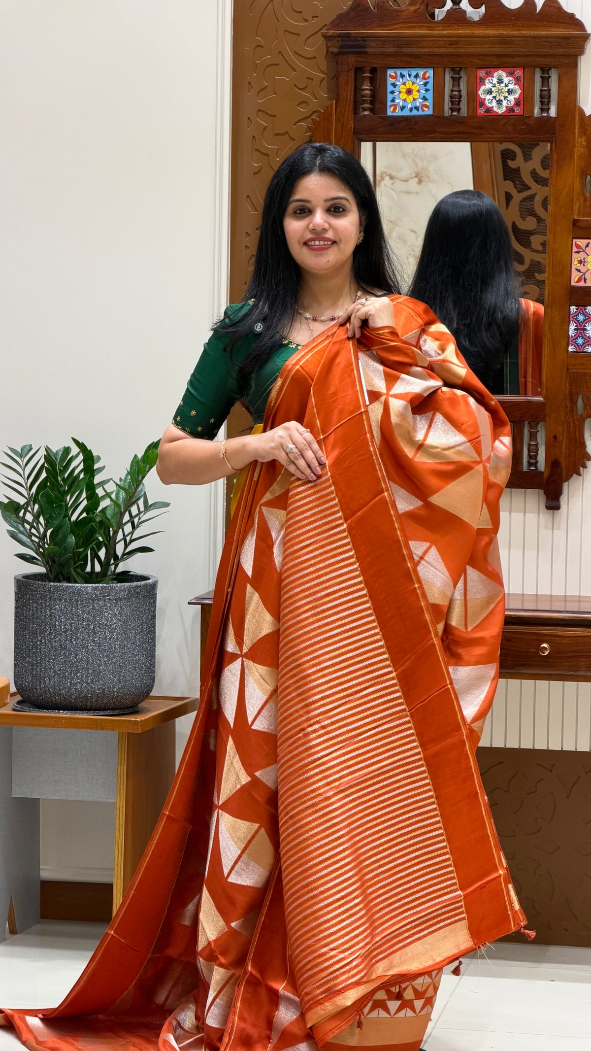 KOSA SILK SAREE  SUV5881-RUST