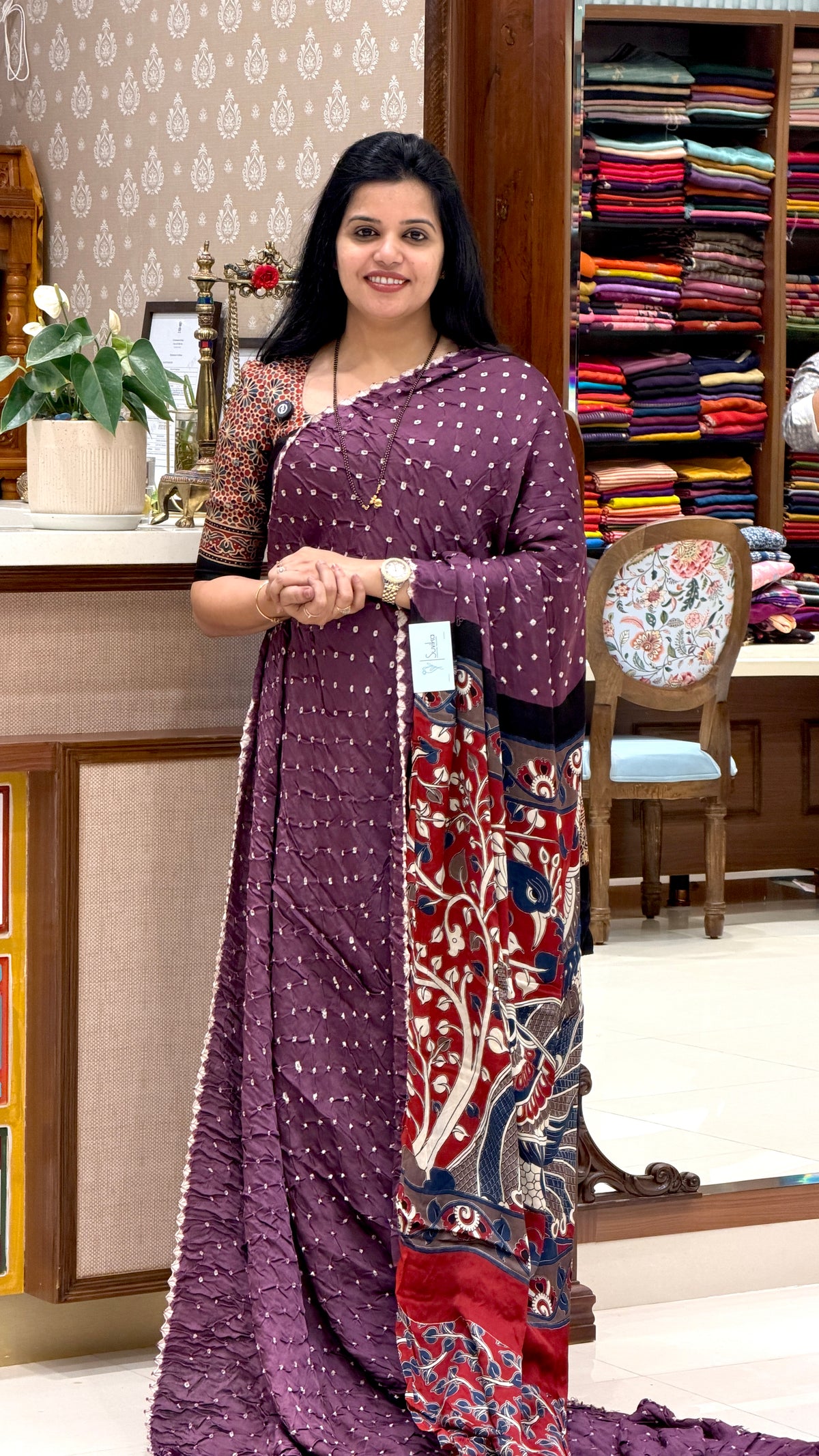 MODAL SILK BANDHINI SUV5121-PURPLE