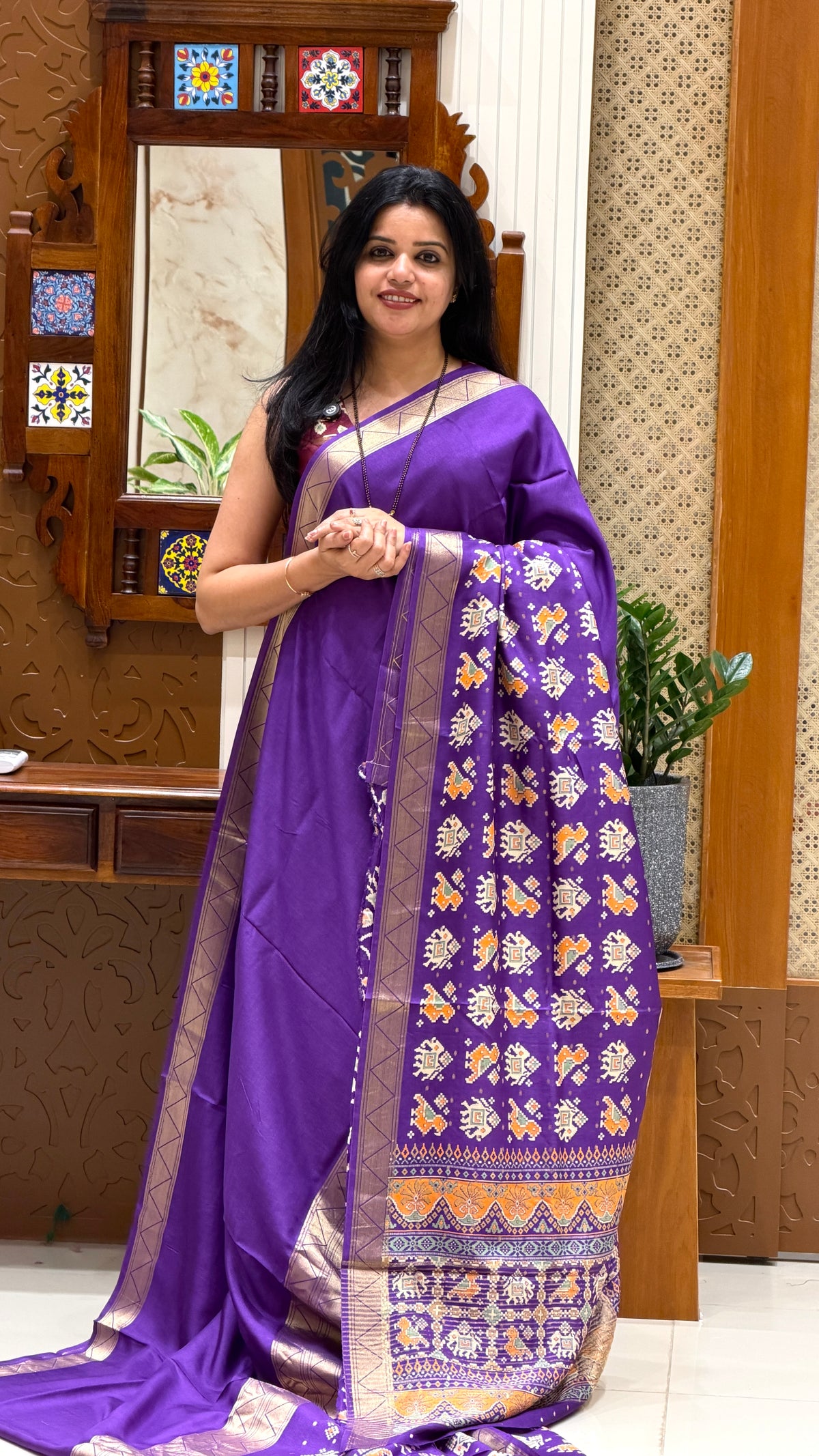 PRINTED CREPE SUV5779-PURPLE