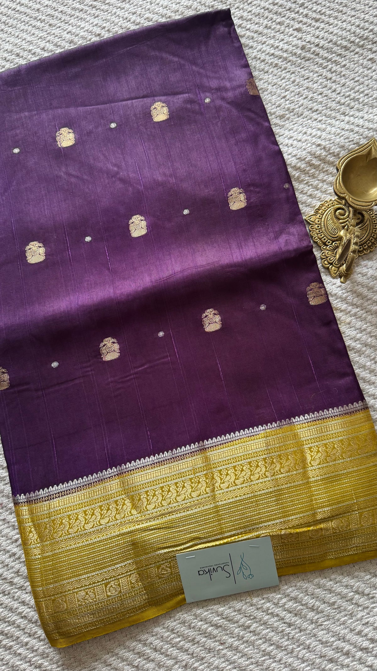 CREPE SILK SUV5653-PURPLE WITH YELLOW