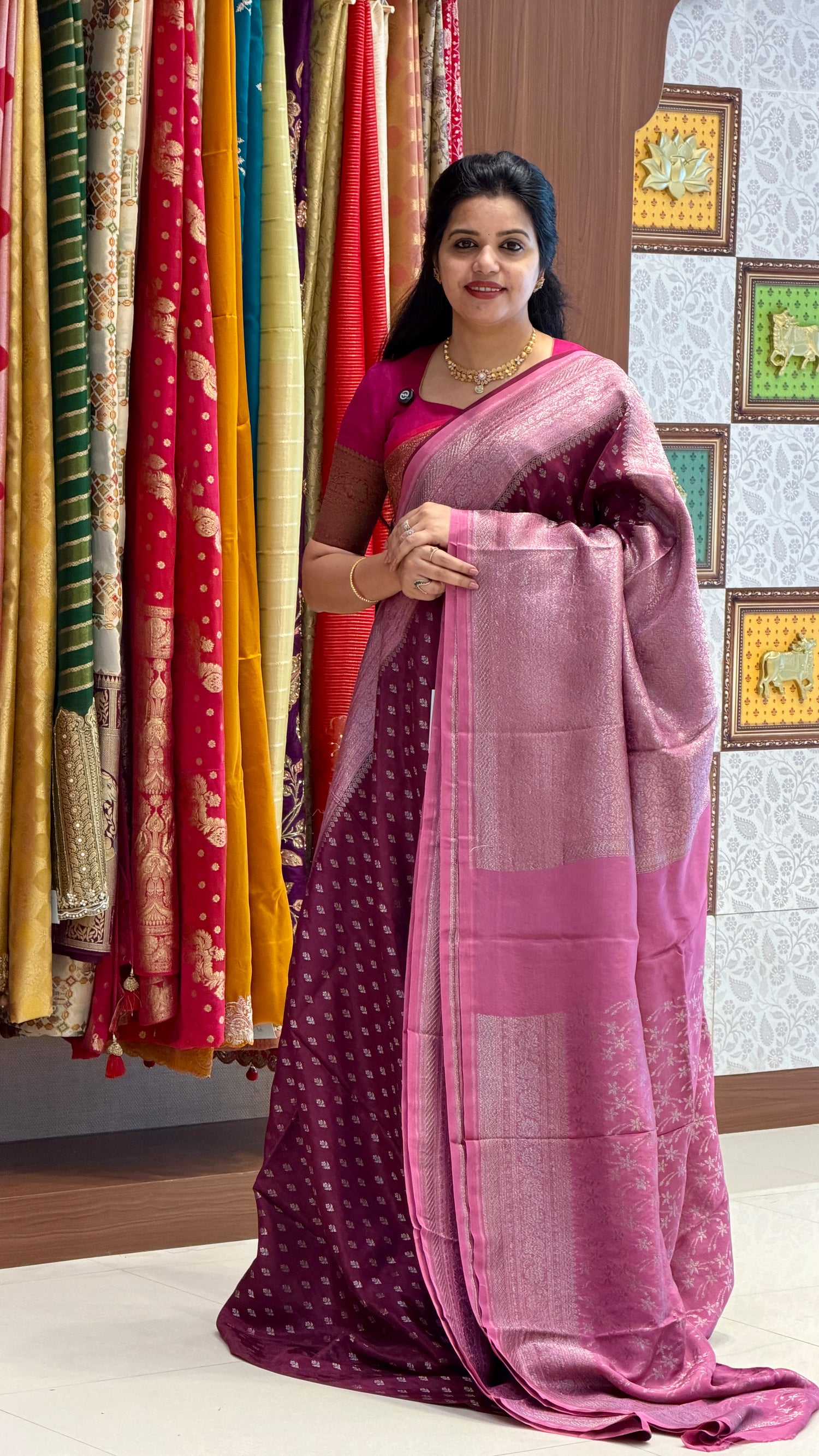 CREPE SILK SUV5699-WINE