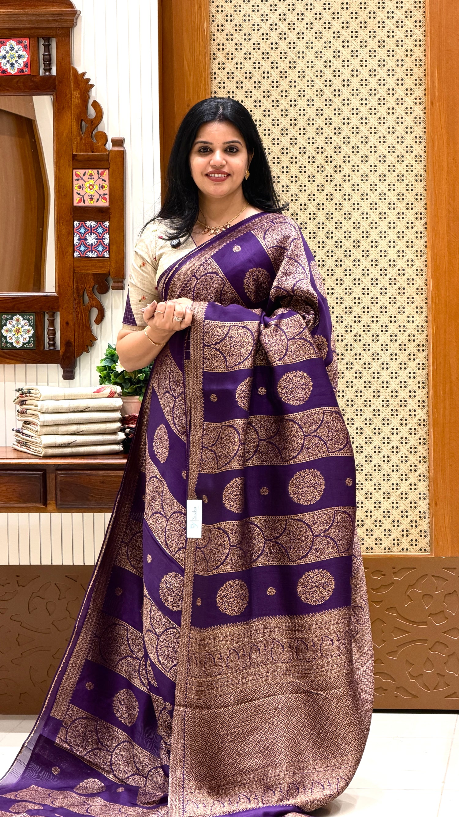 TUSSER GEORGETTE SUV5131-PURPLE
