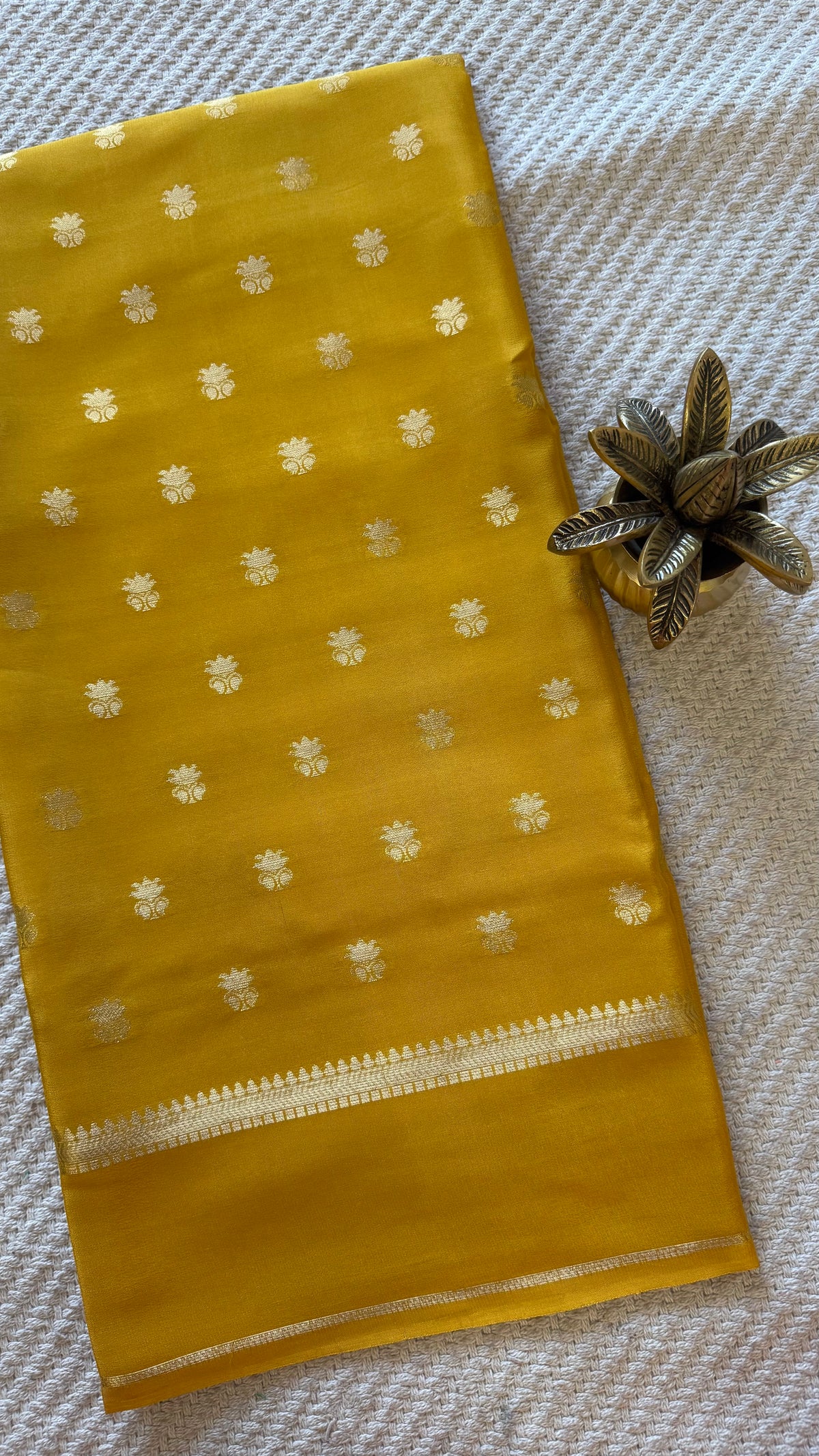 MYSORE CREPE SAREE SUV5858-MUSTARD