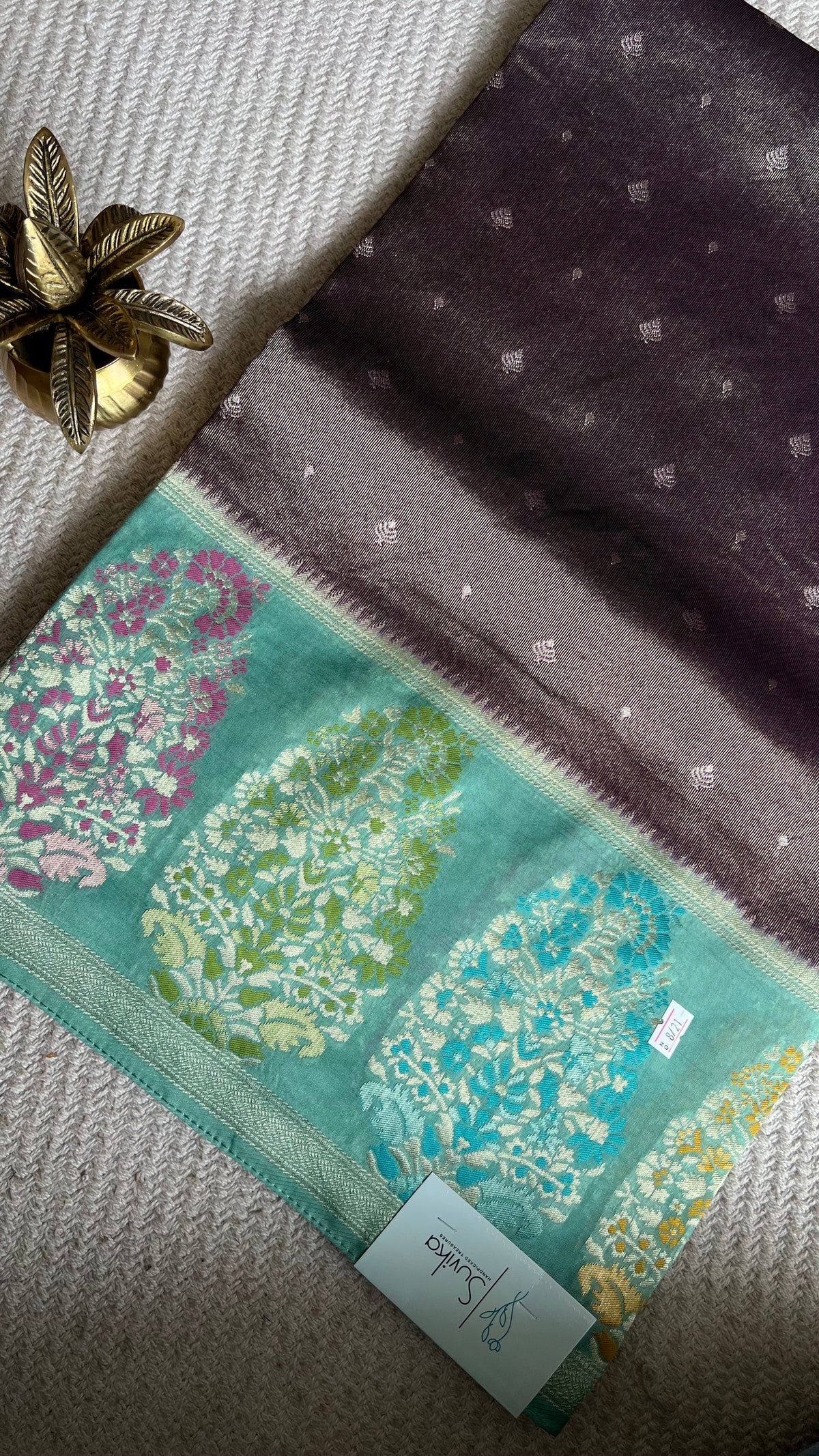 KOSA SILK SUV5688-PURPLE WITH SEAGREEN