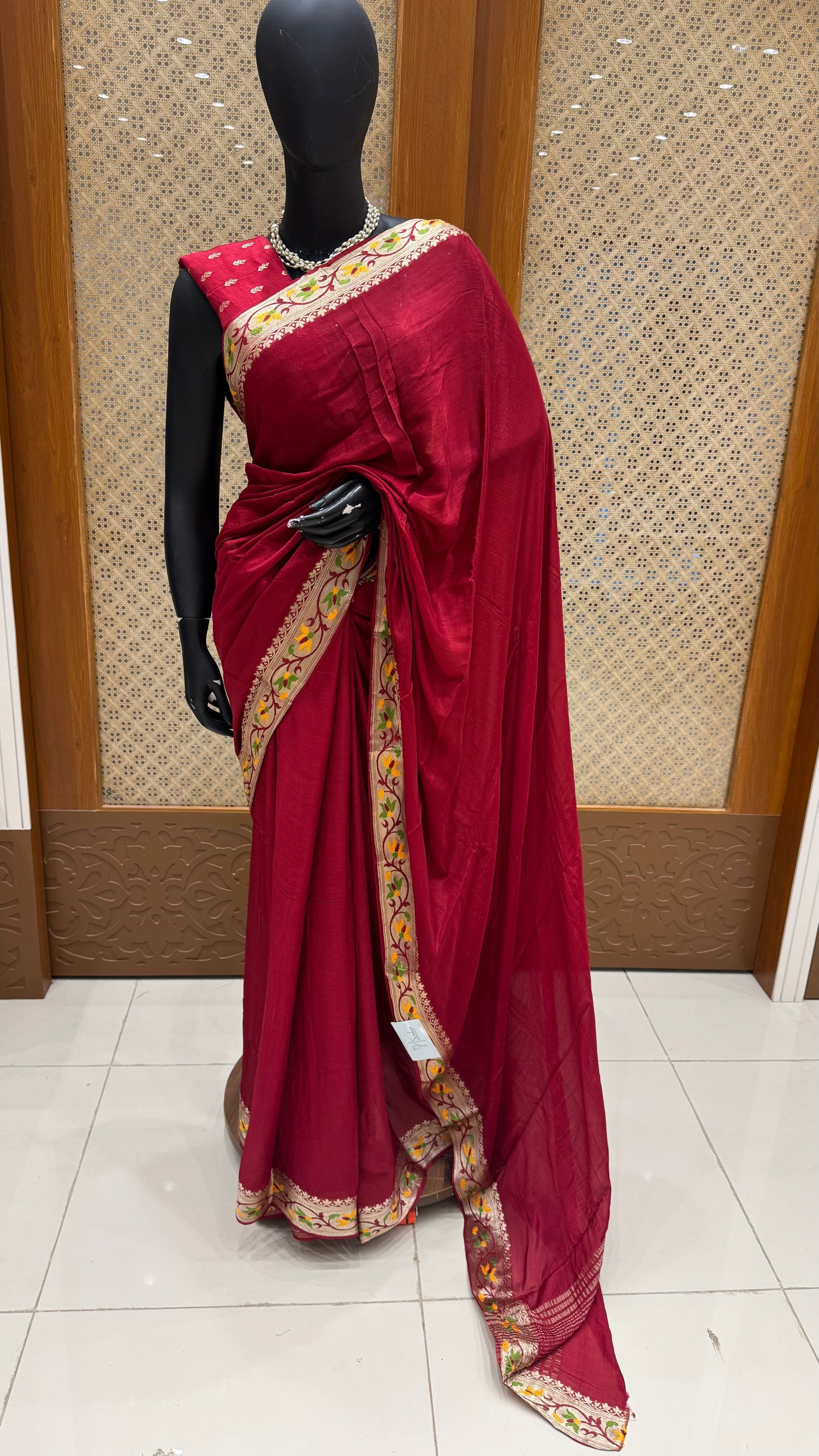 CREPE SILK SUV5777-MAROON