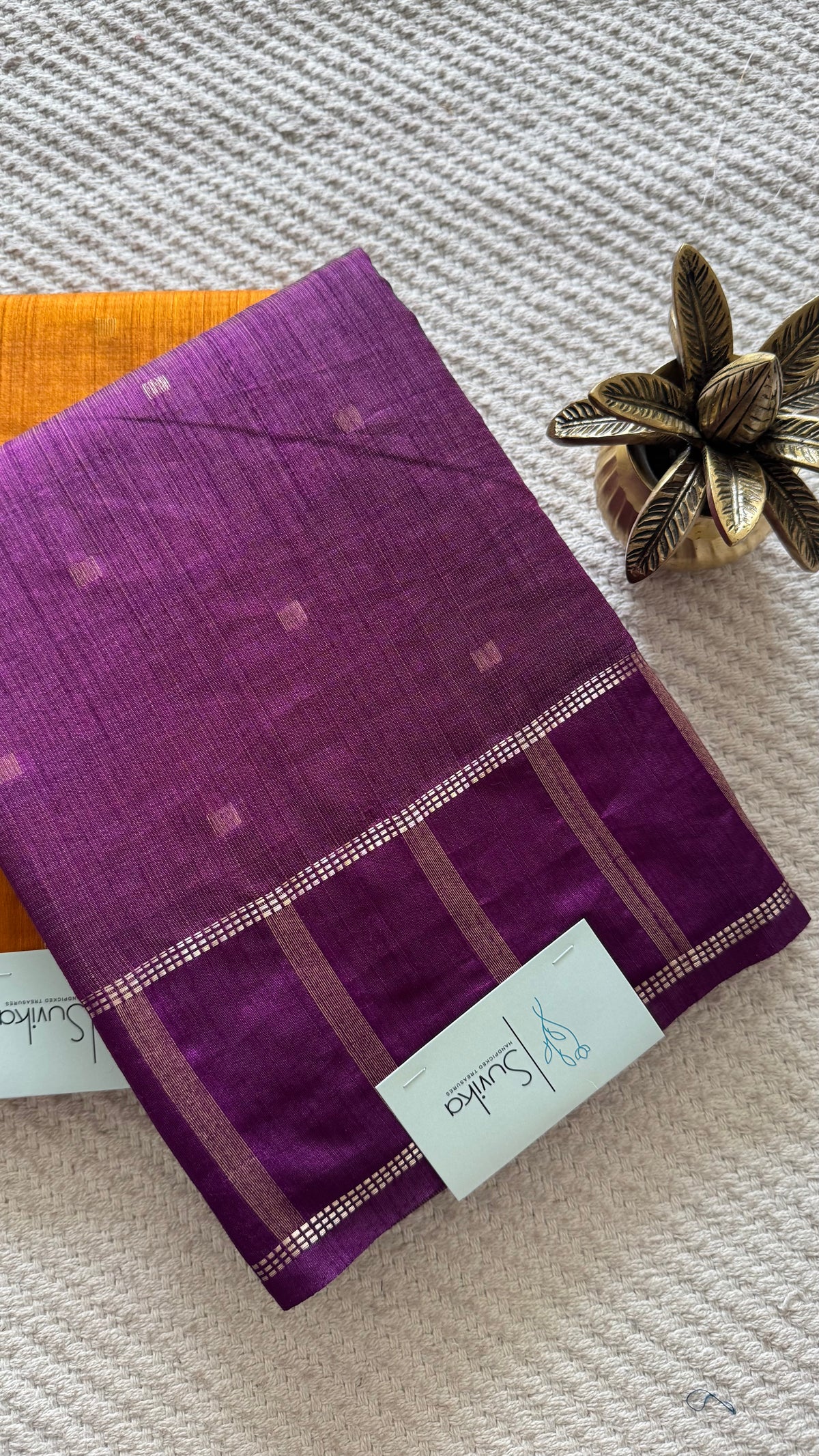 TUSSER SILK SAREE SUV5899-PURPLE