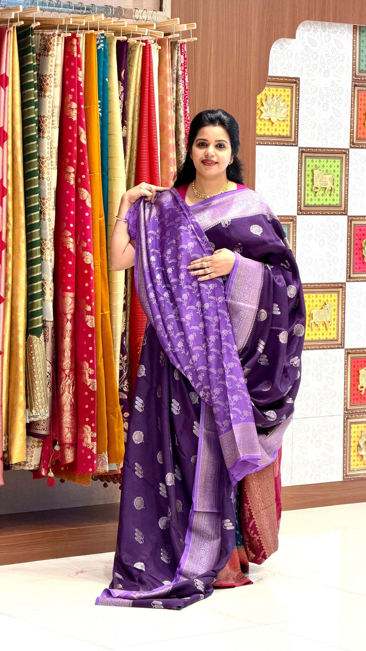 CREPE SILK SUV5695-PURPLE