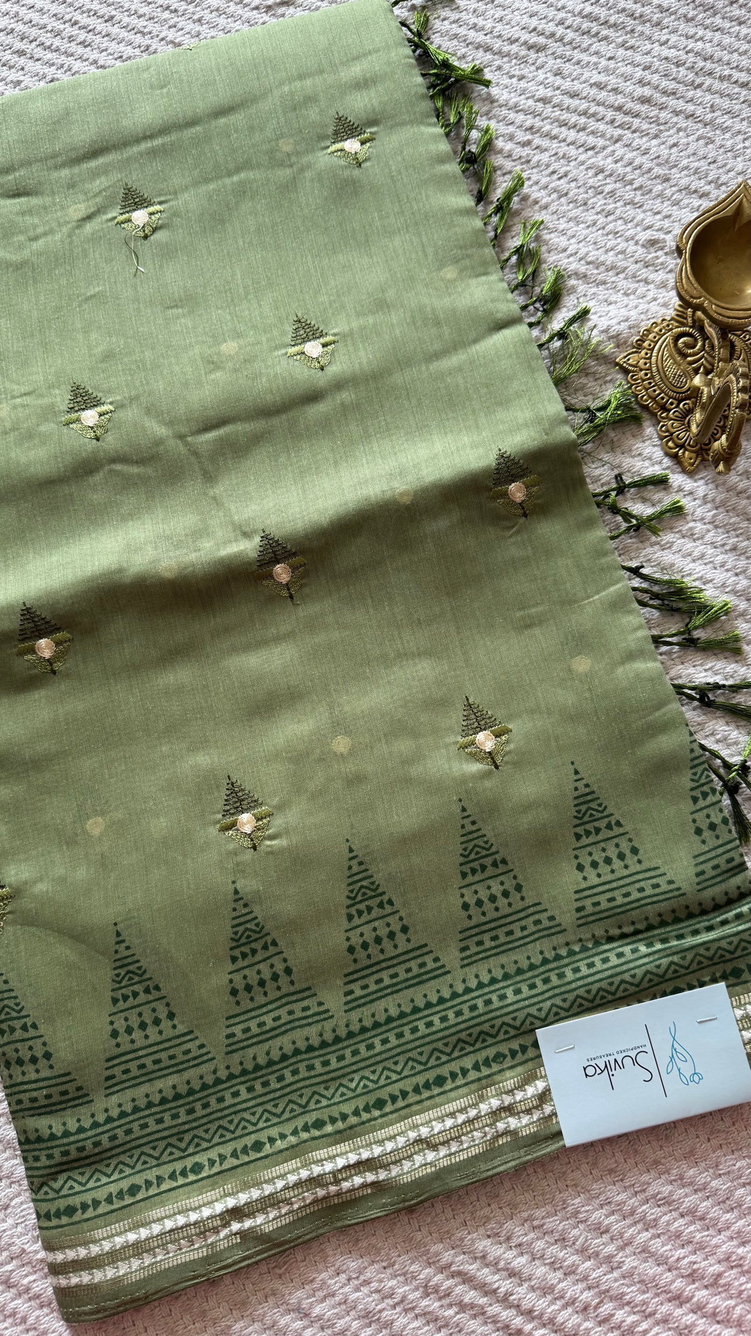 TUSSER SILK SUV5533-GREEN