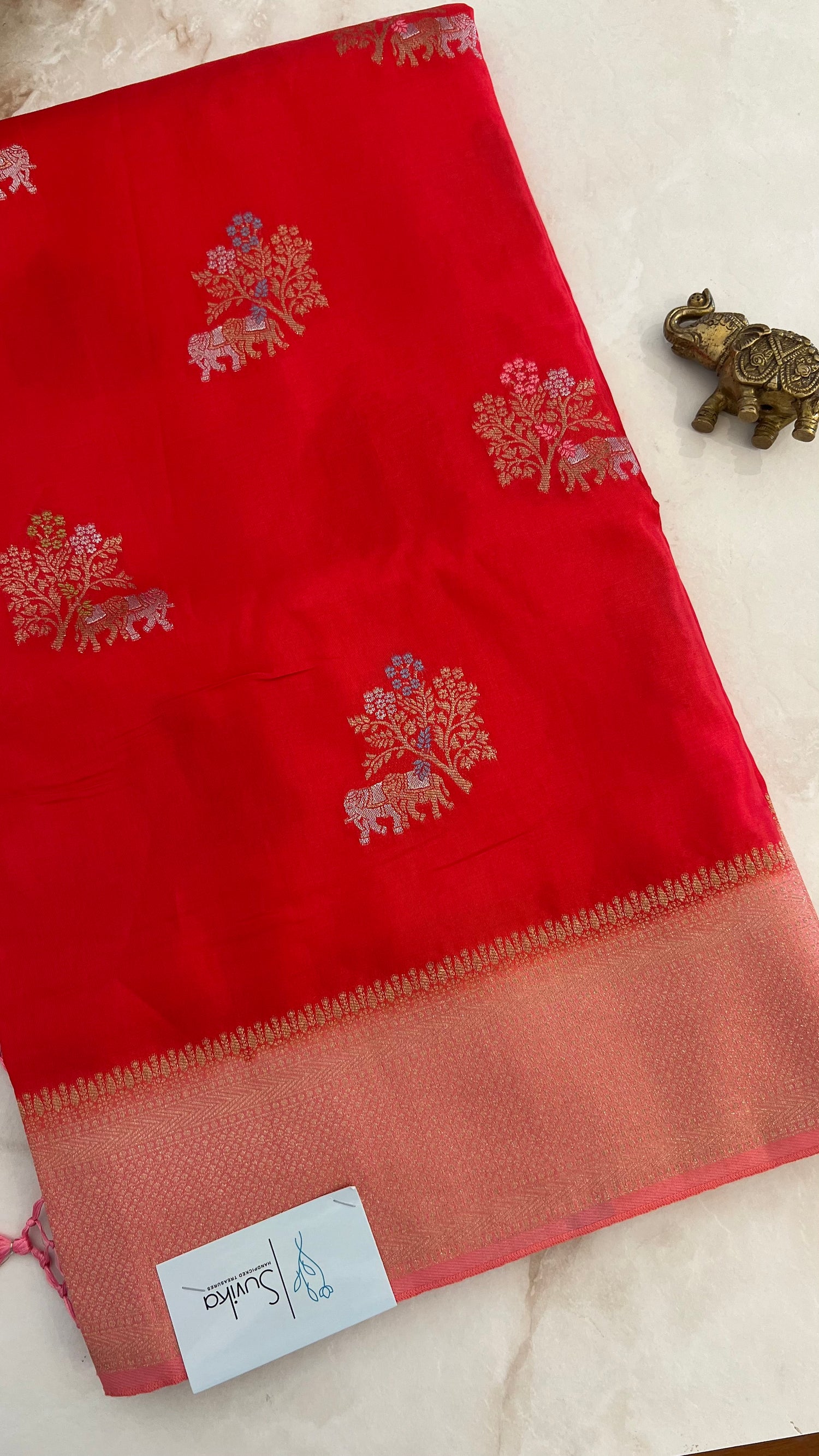 SUV3775-RED WITH PEACH