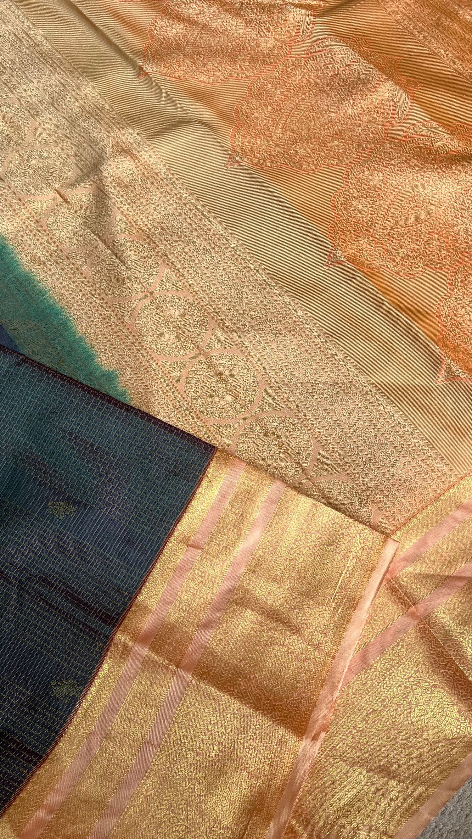 KANJIVARAM SILK SAREE SUV5615-BOTTLEGREEN