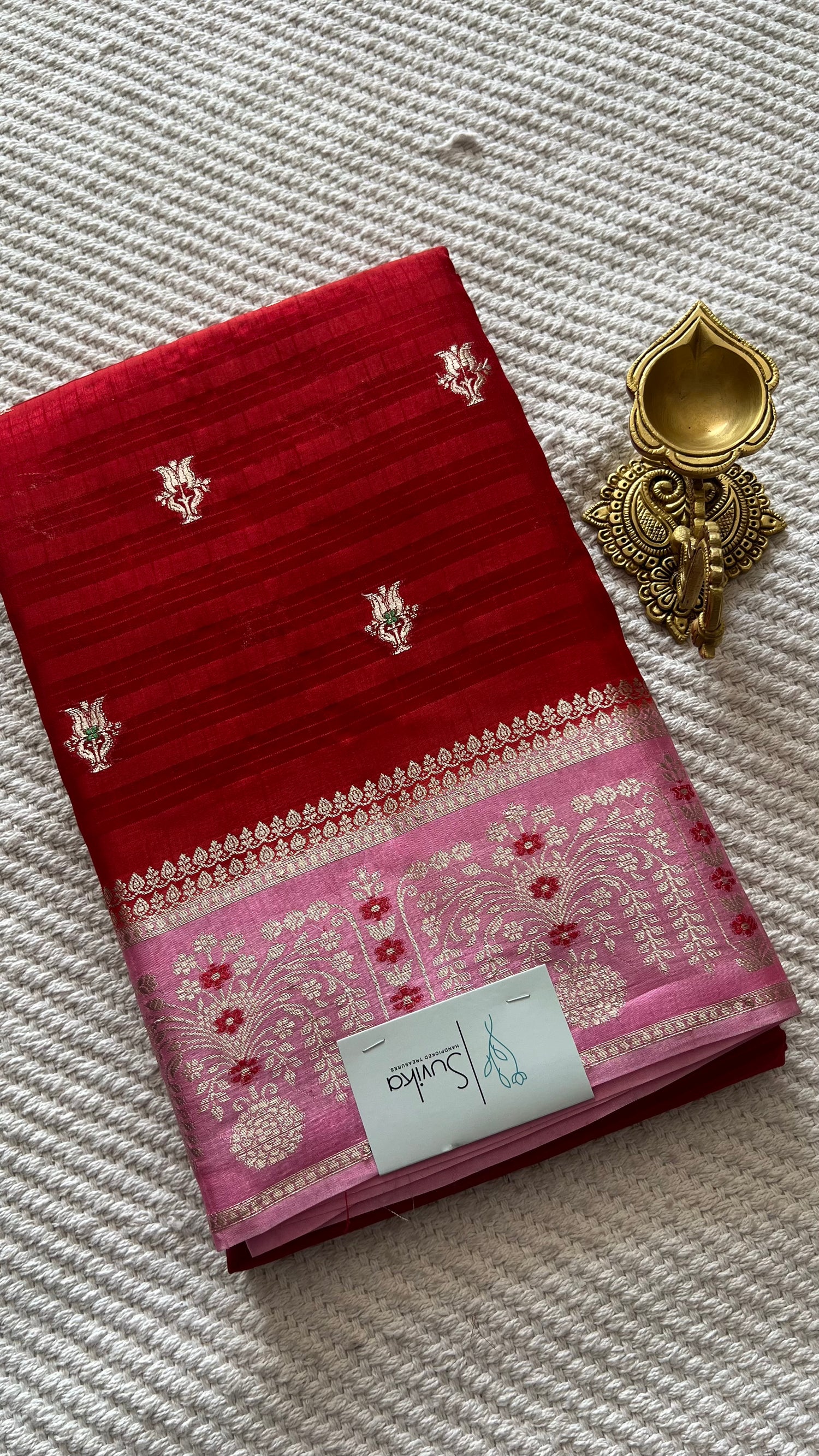 SUV4145-RED WITH BABYPINK