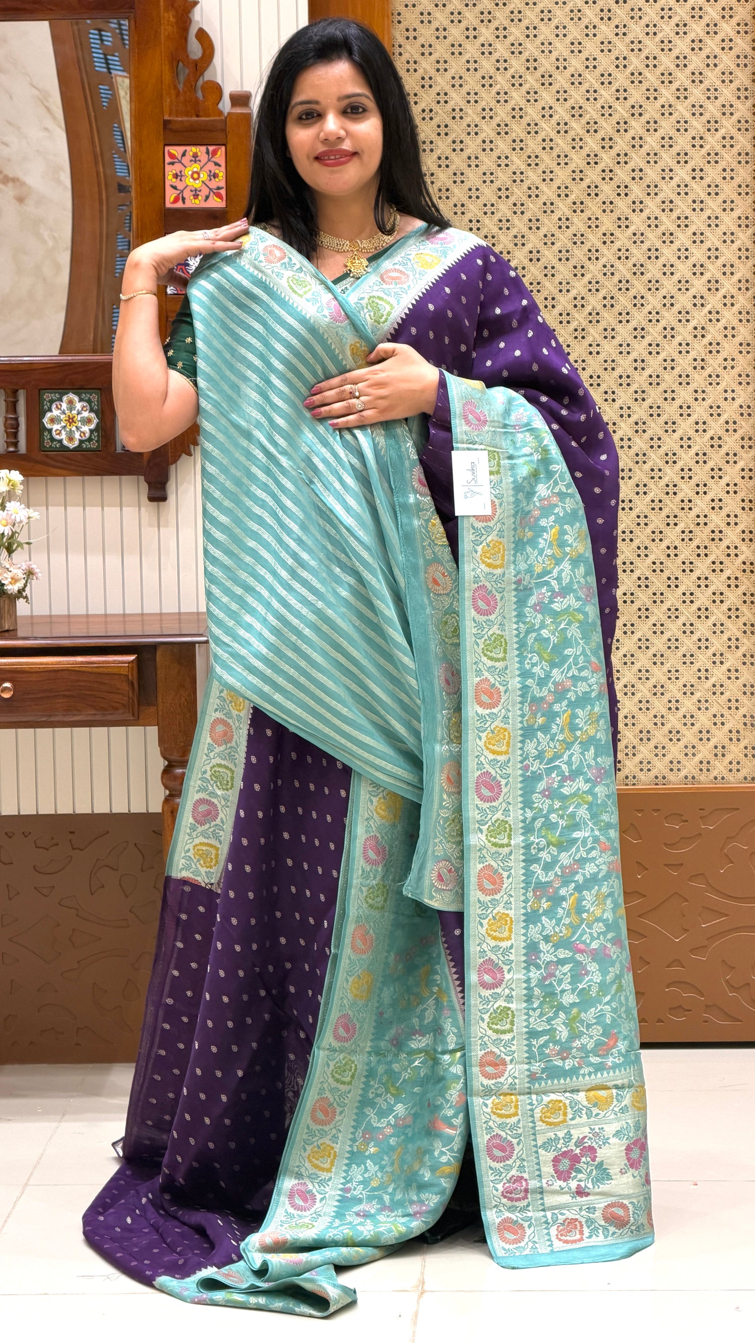 SUV4265-PURPLE WITH SEABLUE