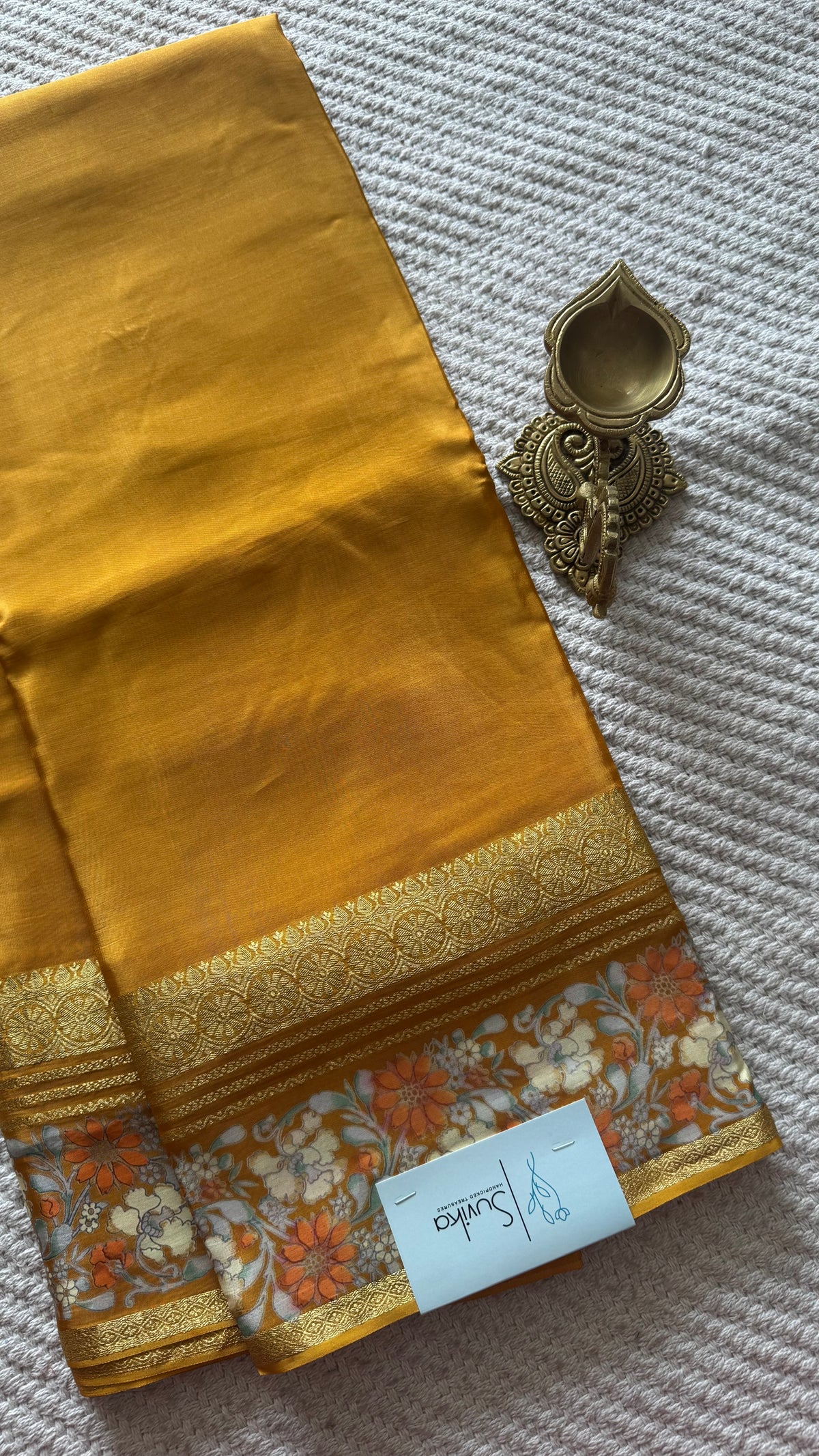 CRAPE SILK SUV3926-MUSTARD