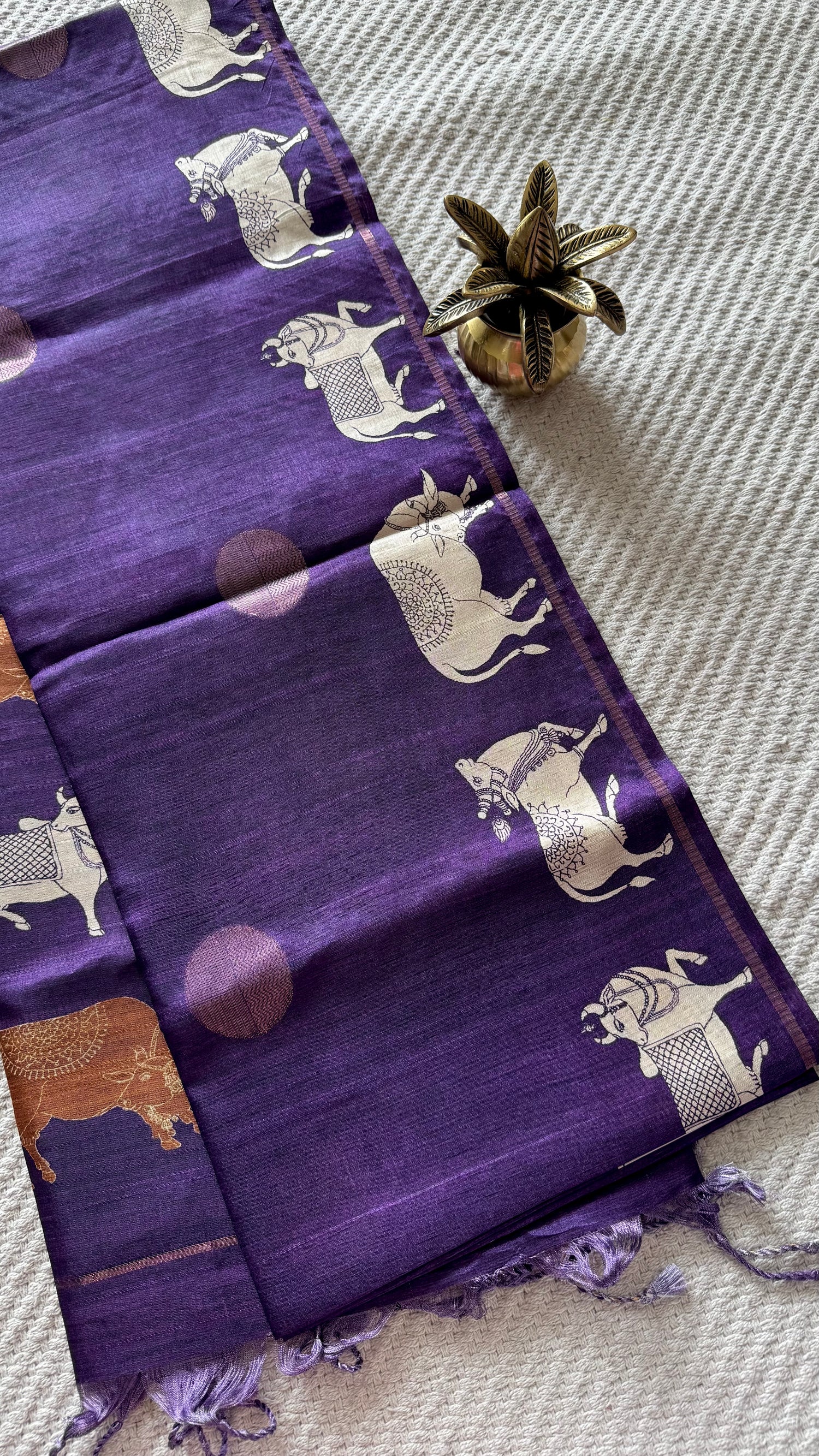 TUSSER SILK SAREE SUV5602-PURPLE
