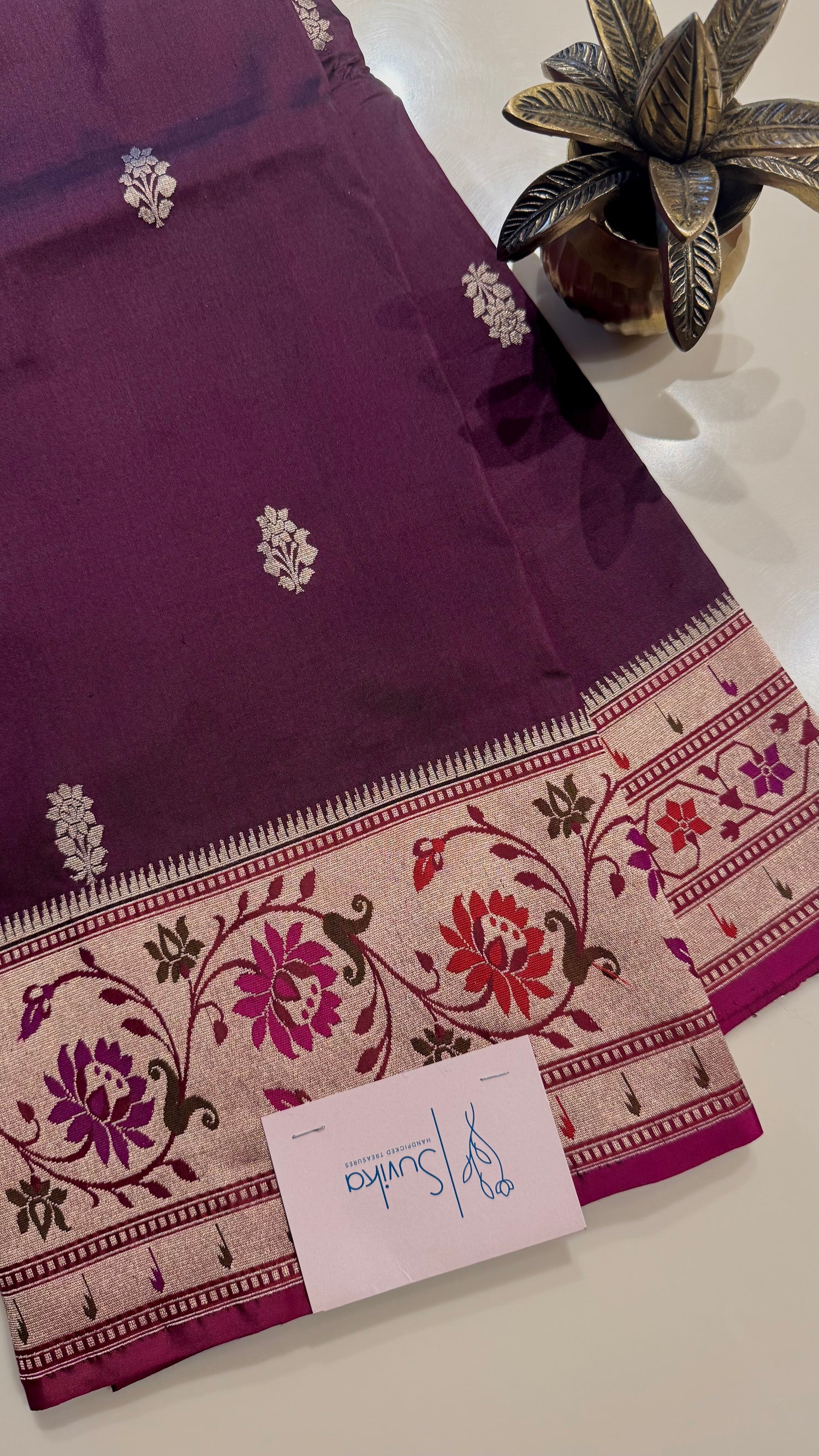 BANARASI SOFT SILK PSJV371-DEEPWINE