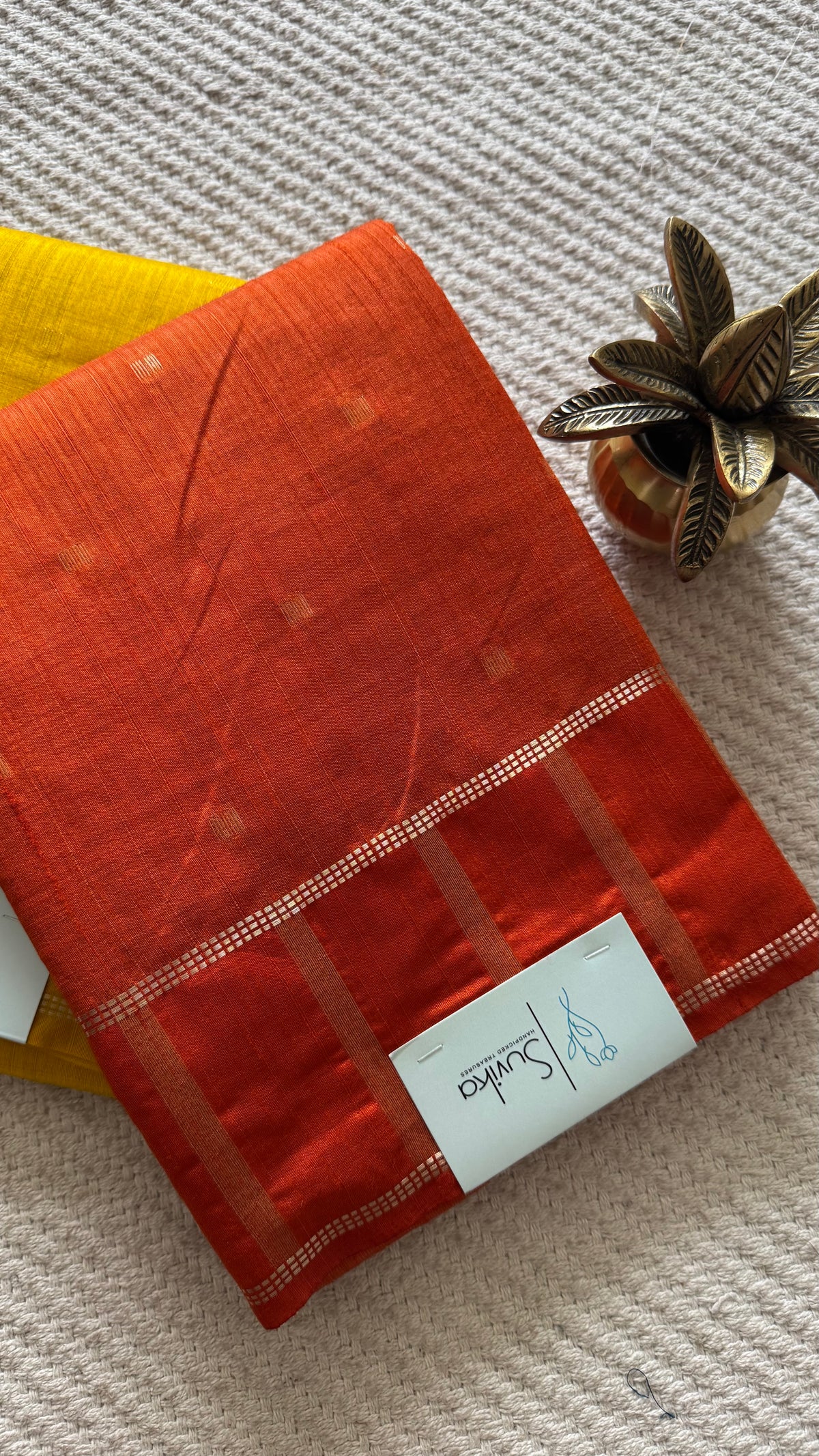 TUSSER SILK SAREE SUV5899-ORANGE