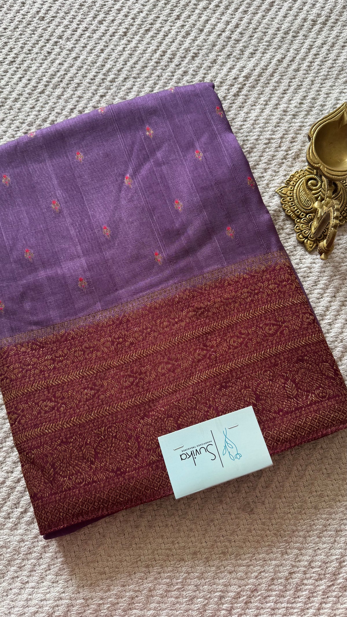 CREPE SILK SUV5679-LAVENDER WITH WINE
