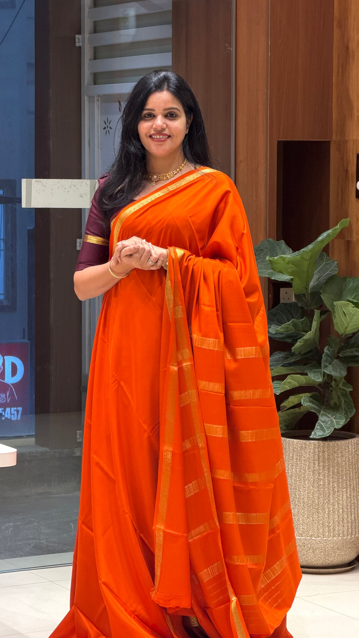 PURE MYSORE CREPE PSM550-ORANGE