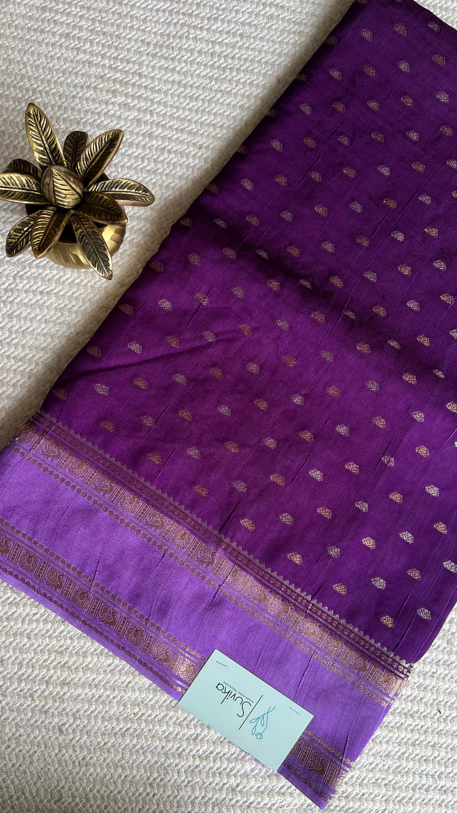 CRAPE SILK SUV5703-PURPLE WITH LAVENDER