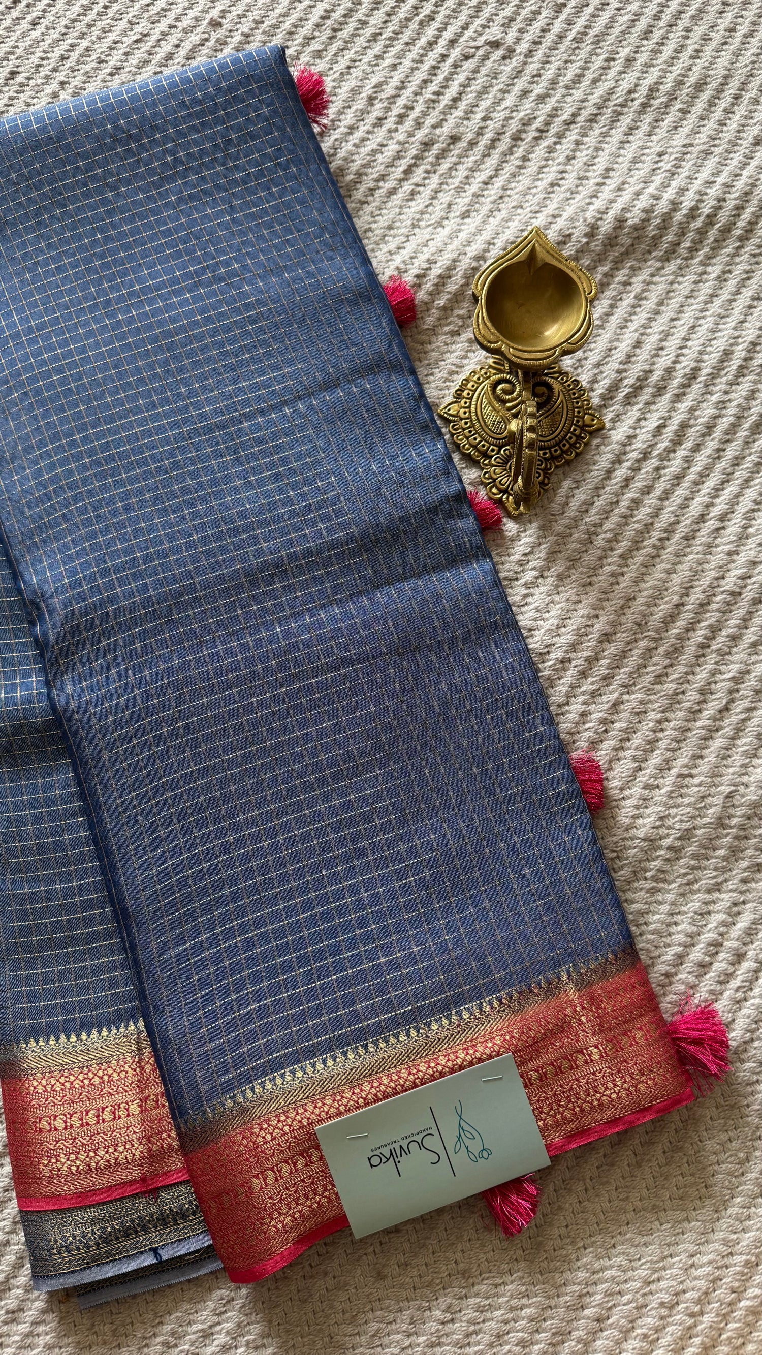 CREPE SILK SAREE SUV5477-BLUE