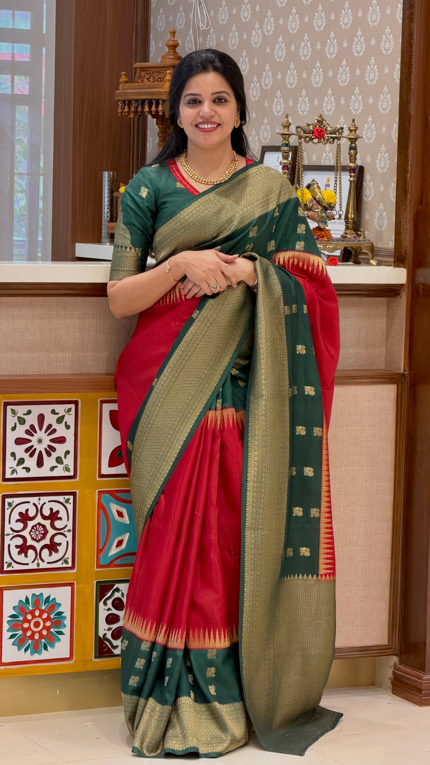 CREPE SILK SAREE SUV5539-RED