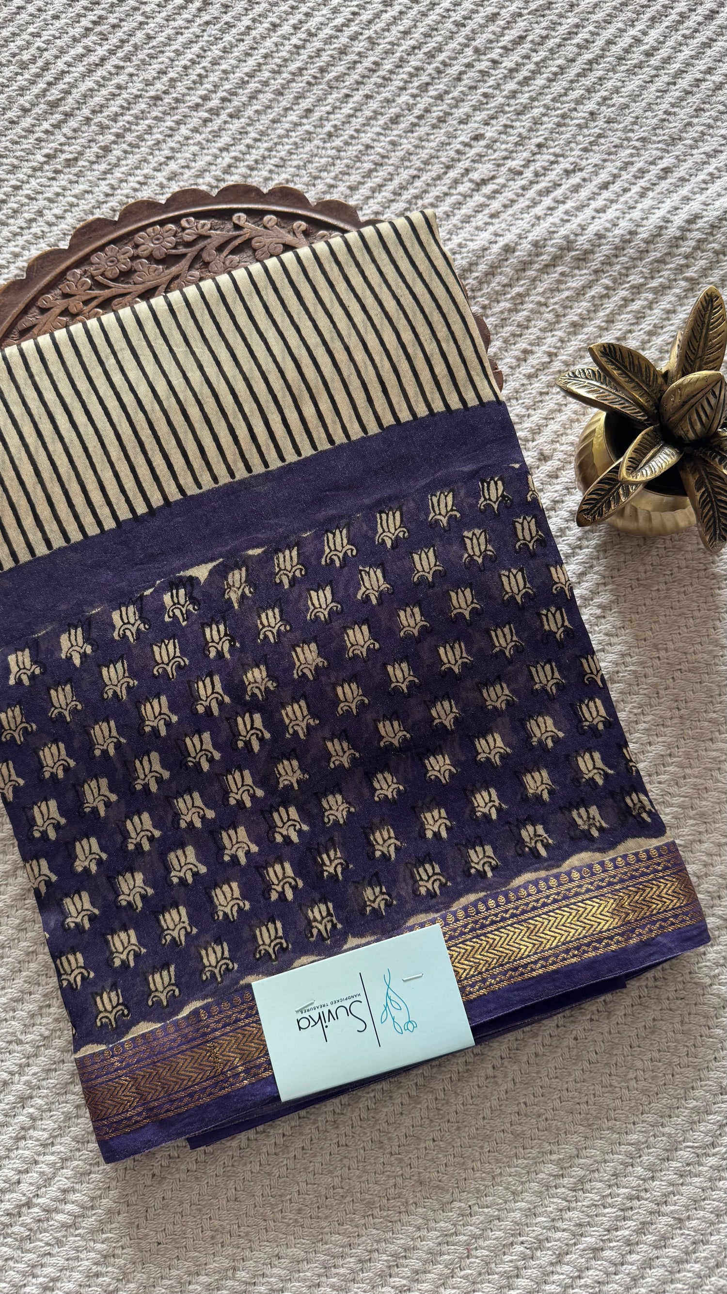 PURE CHANDERI SILK COTTON SUV5009-PURPLE