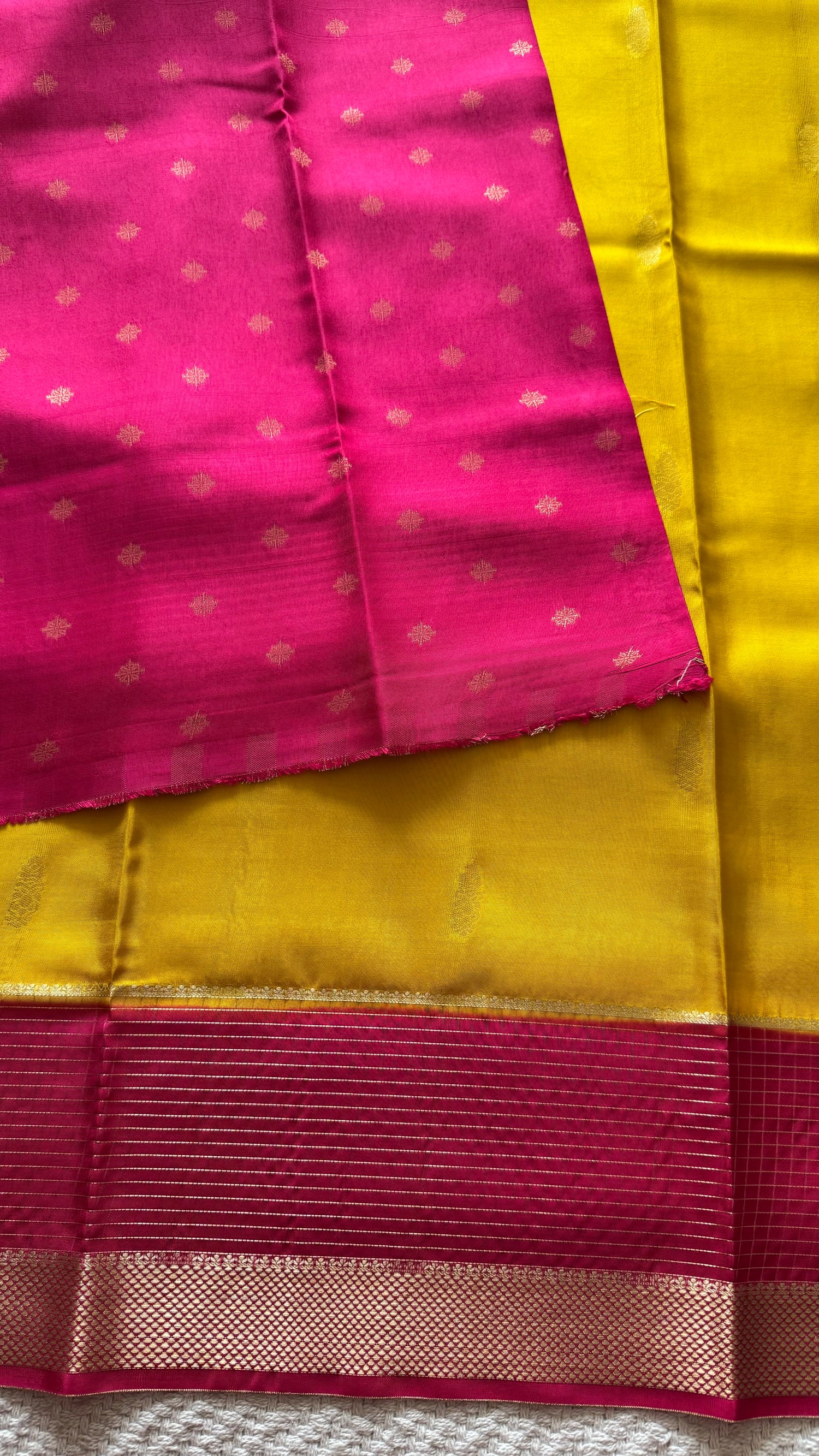 MYSORE CREPE SILK SAREE SUV5601-YELLOW