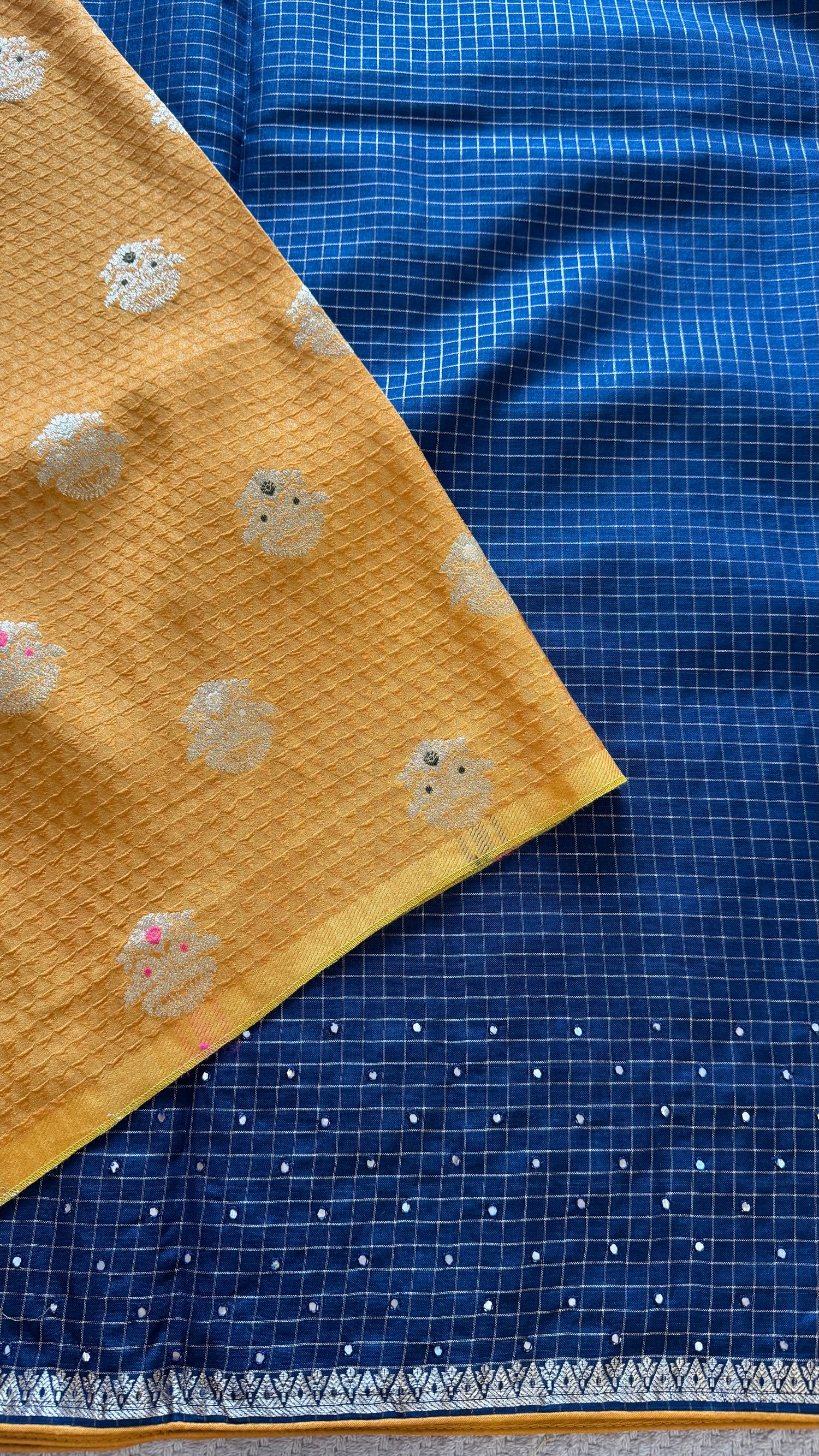 TUSSER SAREE SUV5424-SAPHIREBLUE