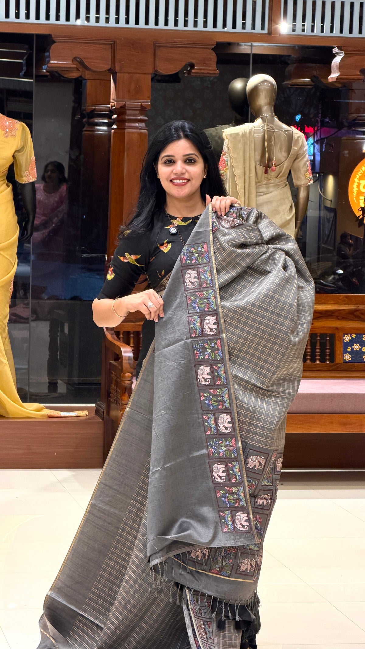 TUSSER SILK SUV4737-GREY