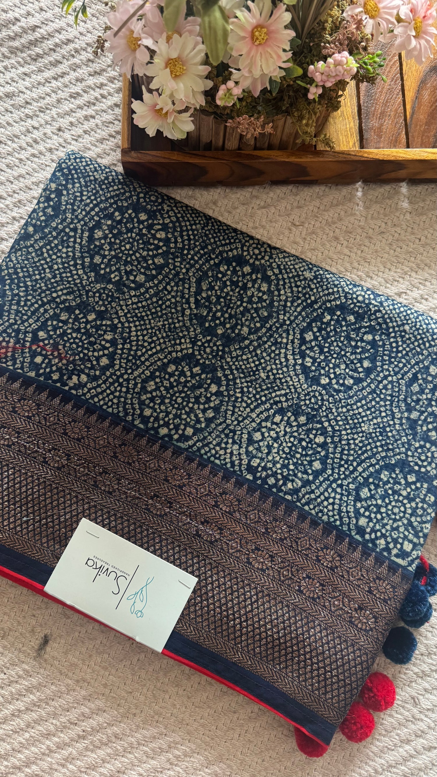 PURE CHANDERI SILK COTTON SUV5189-BLUE