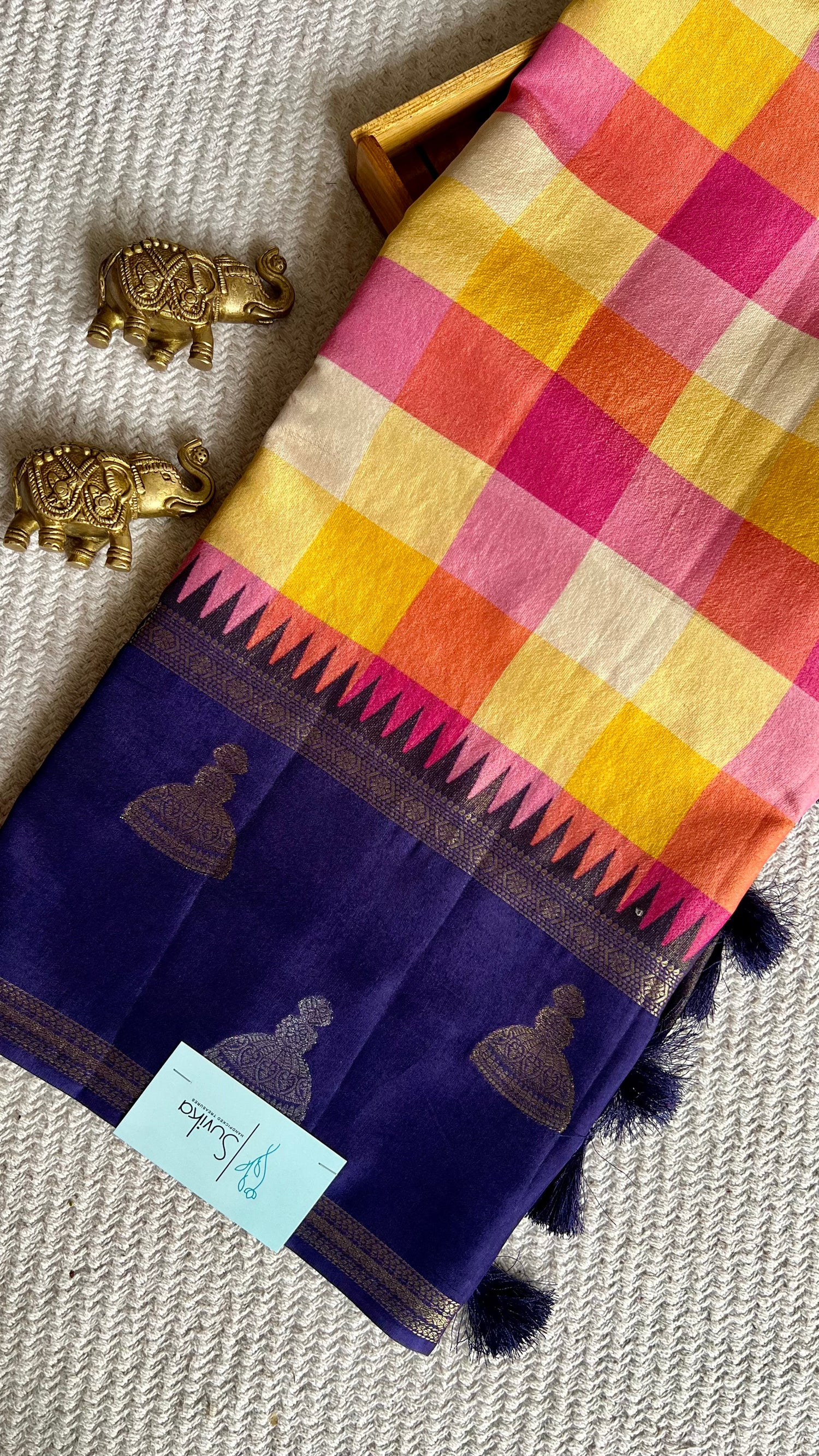 CREPE SILK SAREE SUV5480-BLUE