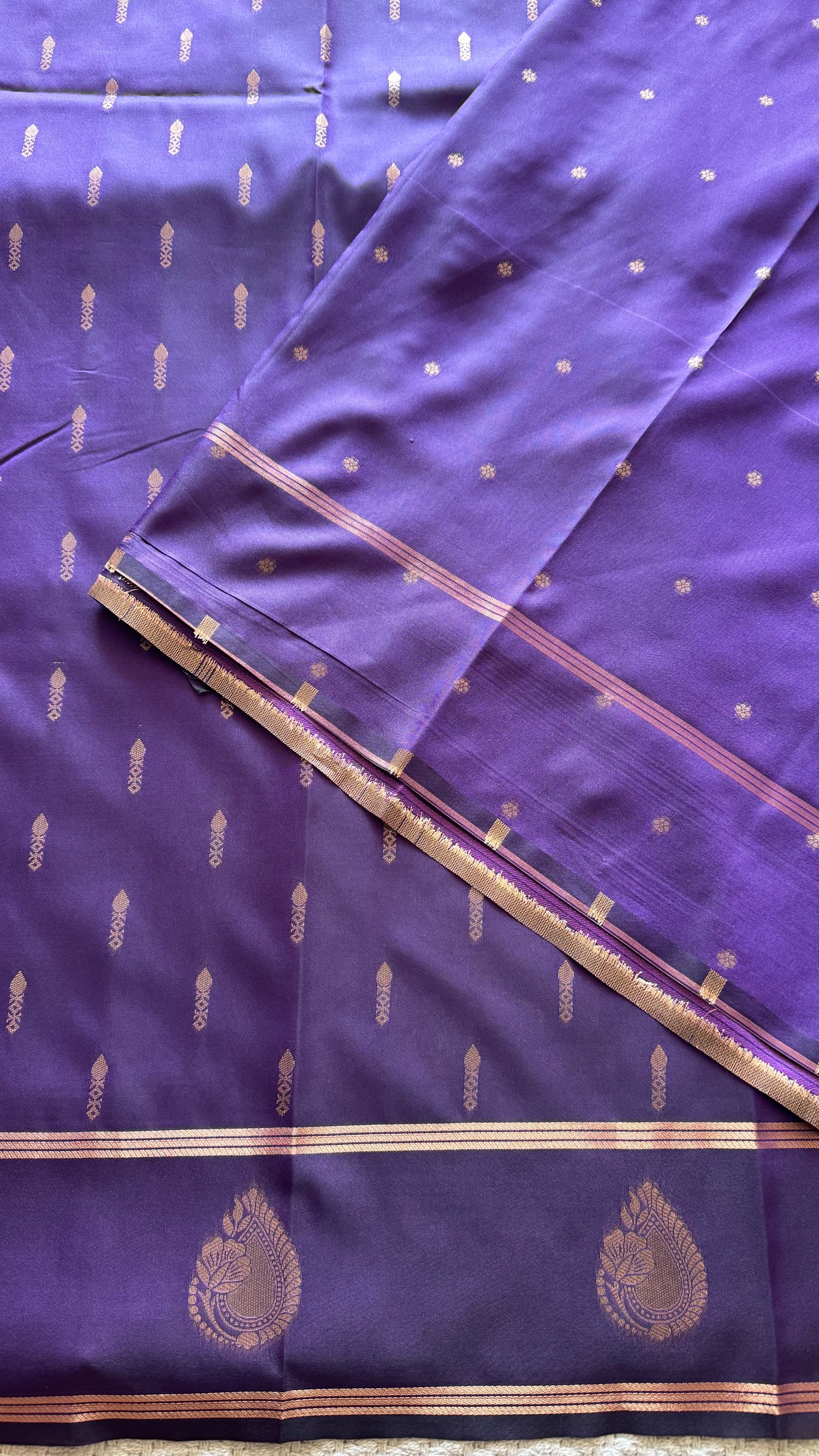 SEMI SILK SAREE SUV5650-PURPLE