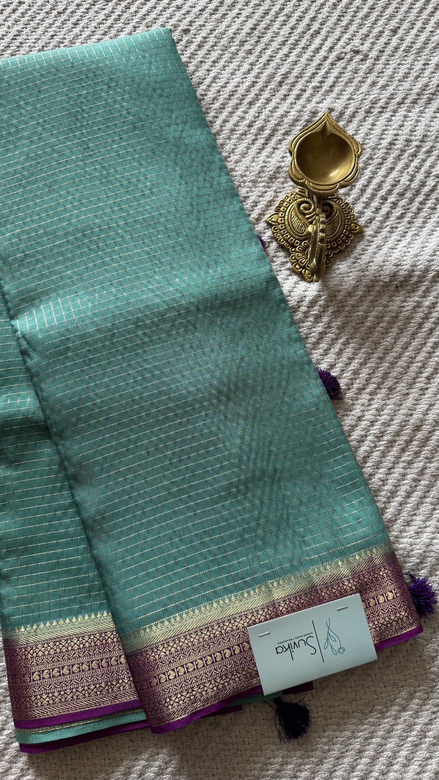 CREPE SILK SAREE SUV5477-SEABLUE