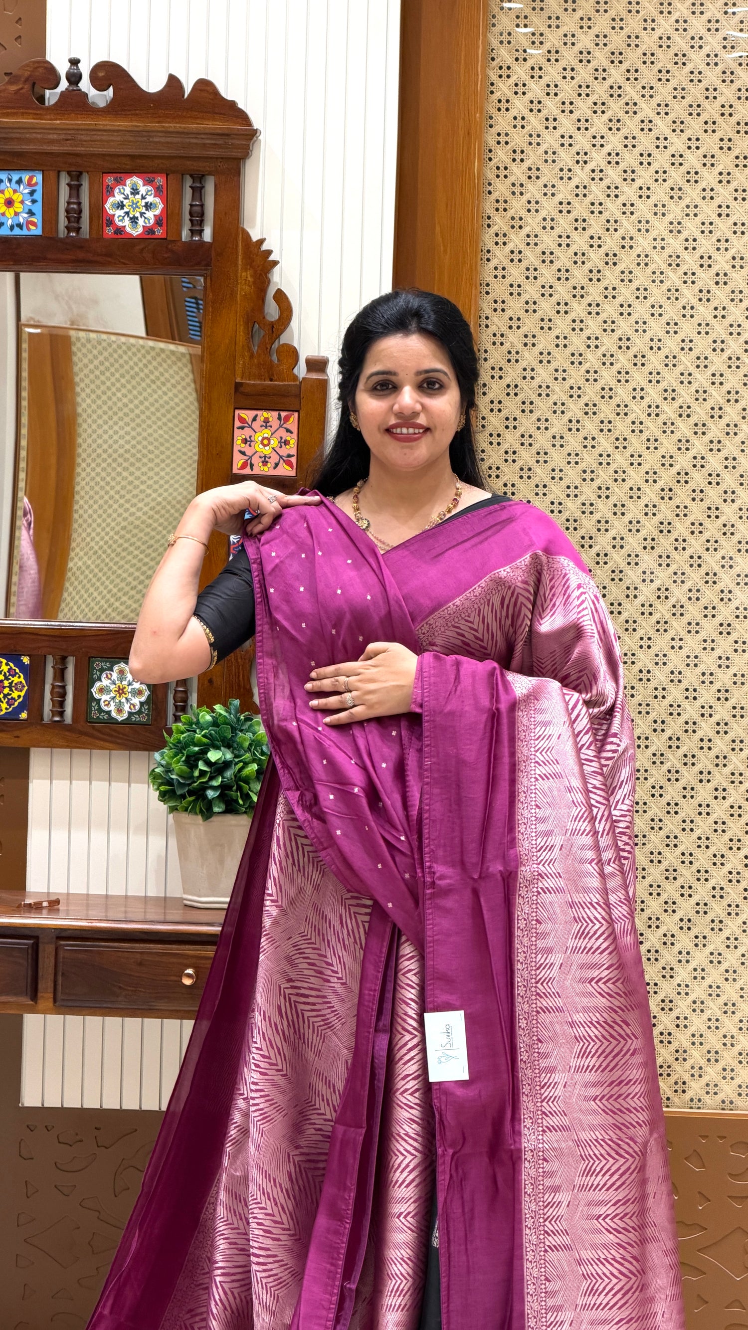 KOSA SILK SAREE SUV5384-MAGENTA