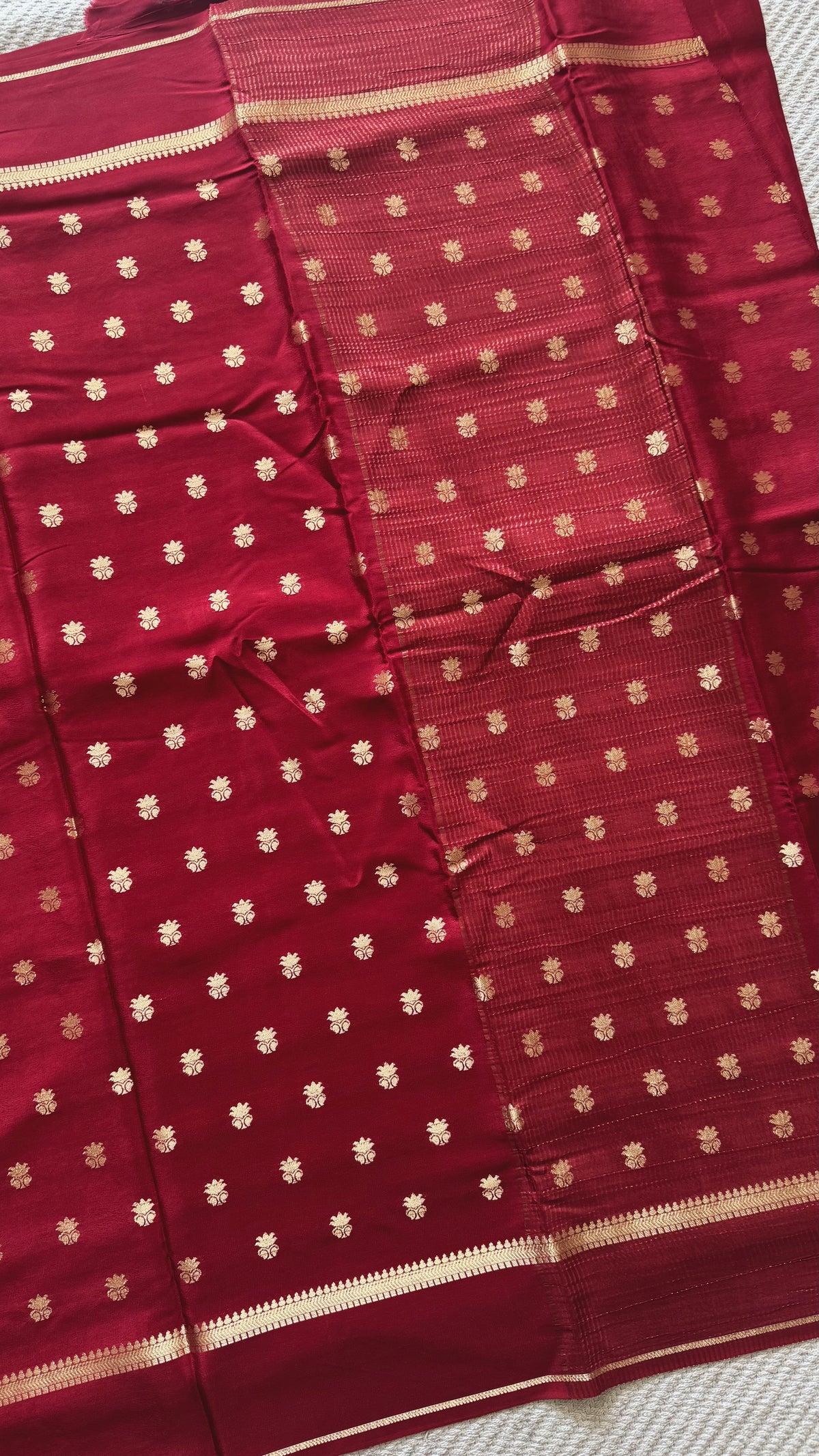 MYSORE CREPE SAREE SUV5858-MAROON