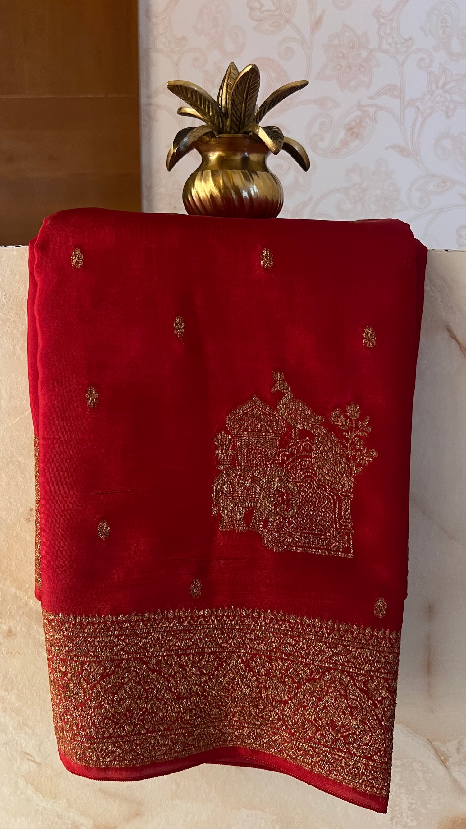 CRPE SILK SAREE SUV5651-MAROON