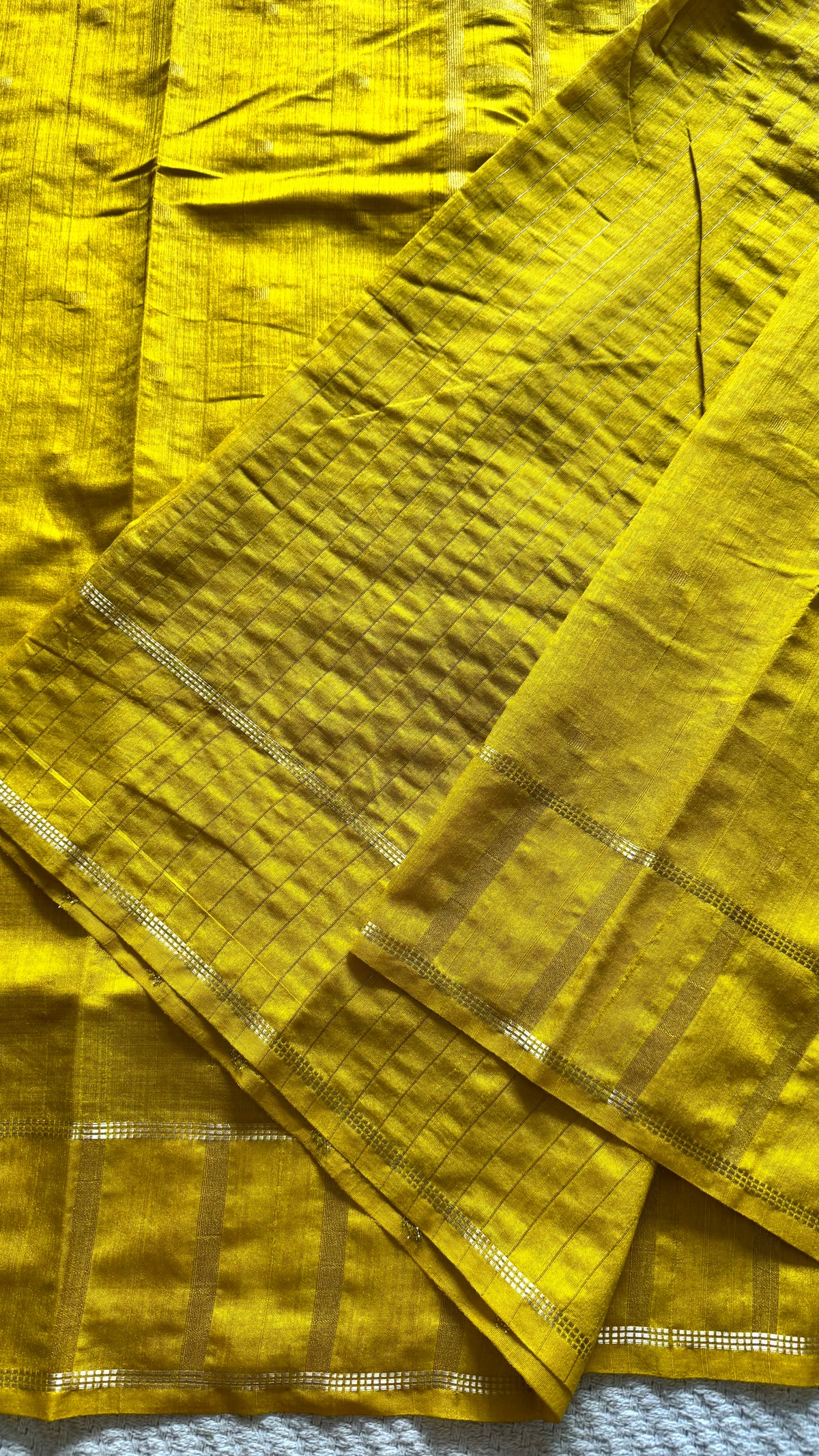 TUSSER SILK SAREE SUV5899-MUSTARD