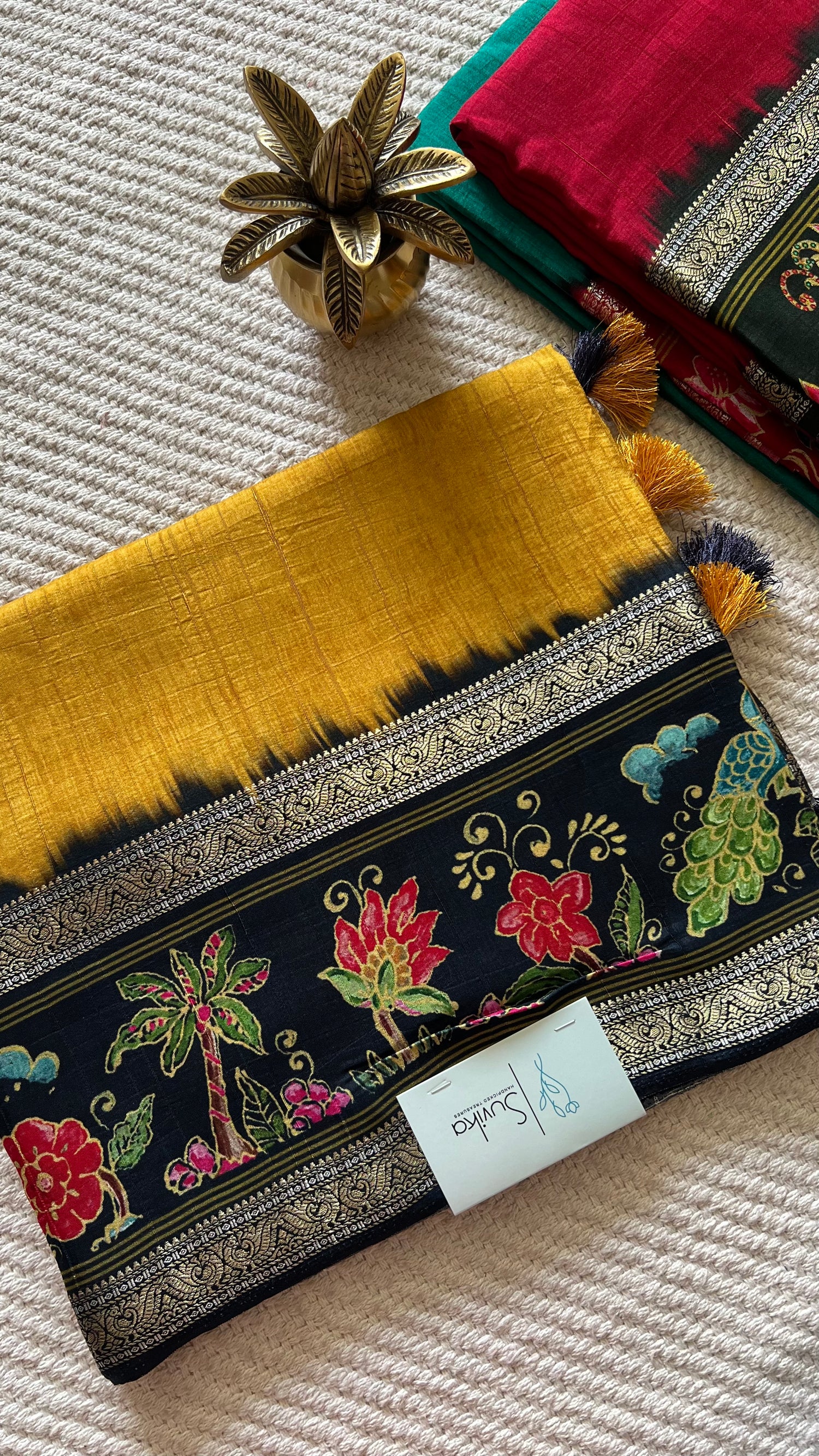 SUV5366-MUSTARD WITH NAVYBLUE