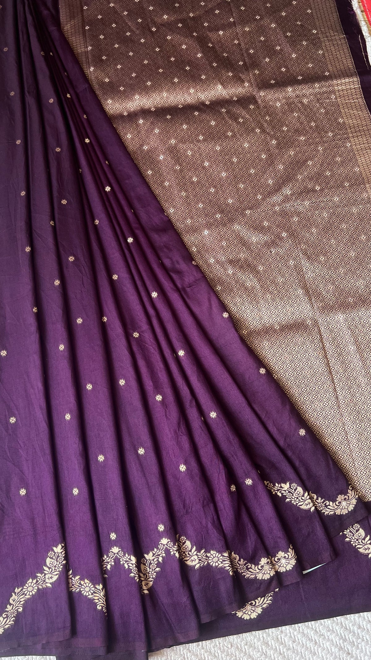 Crepe silk saree SUV5836-GRAPE