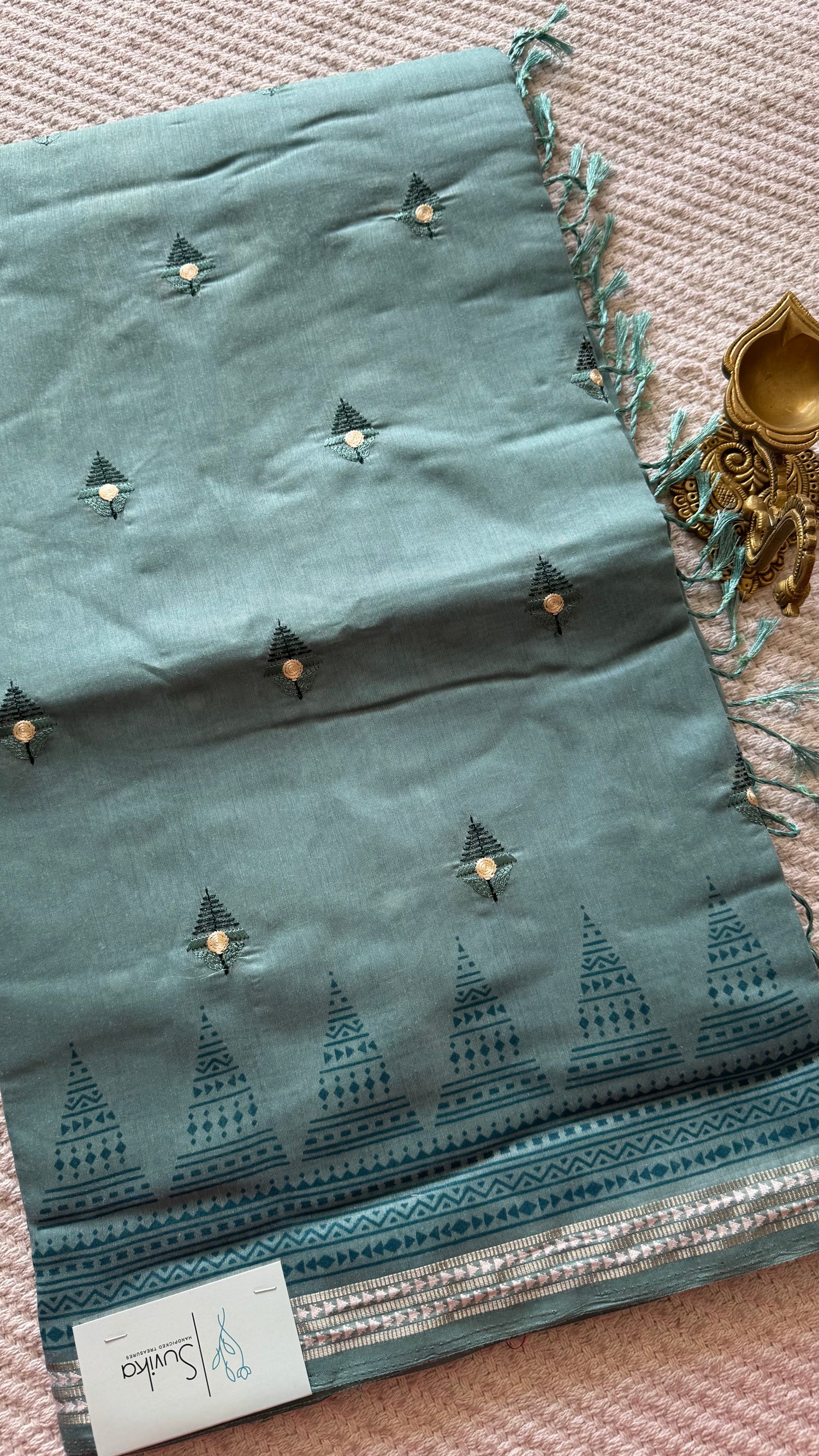 TUSSER SILK SUV5533-BLUE