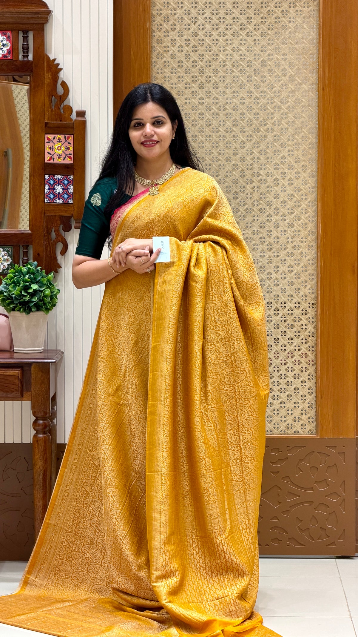 CRUSH GEORGETTE SUV5782-MUSTARD