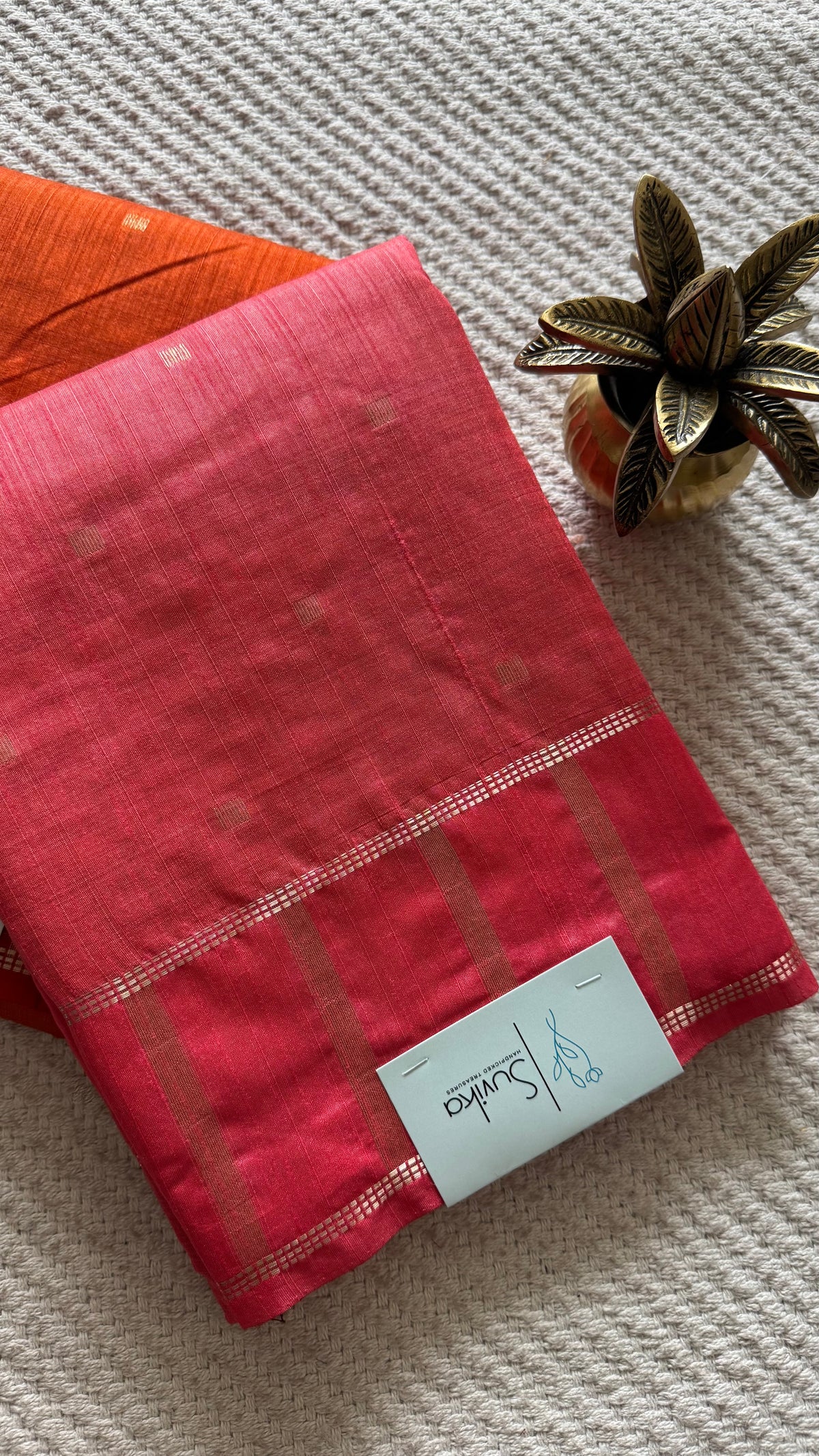 TUSSER SILK SAREE SUV5899-PEACH