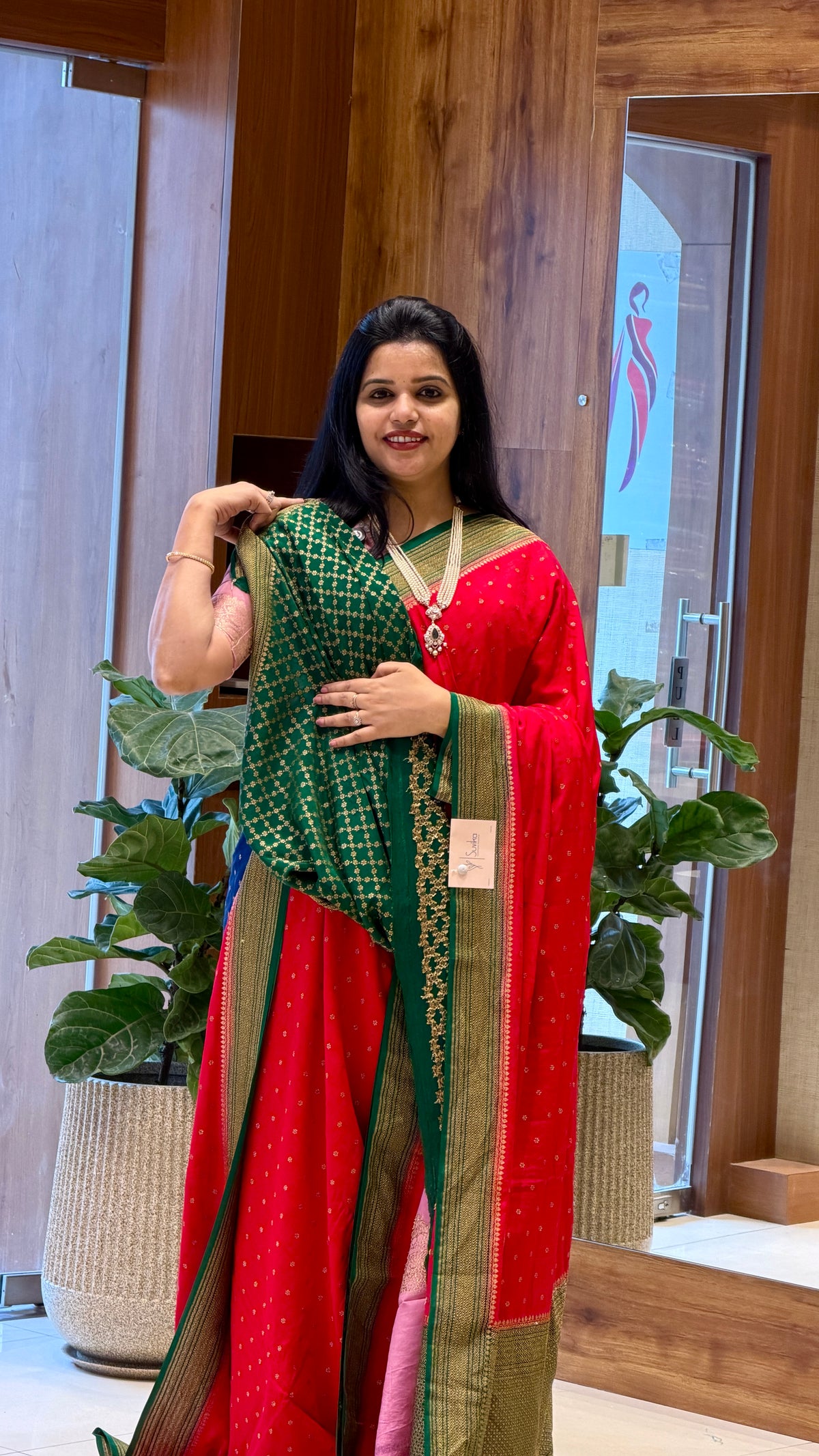 PURE BANARASI CREPE PSJV288-RED